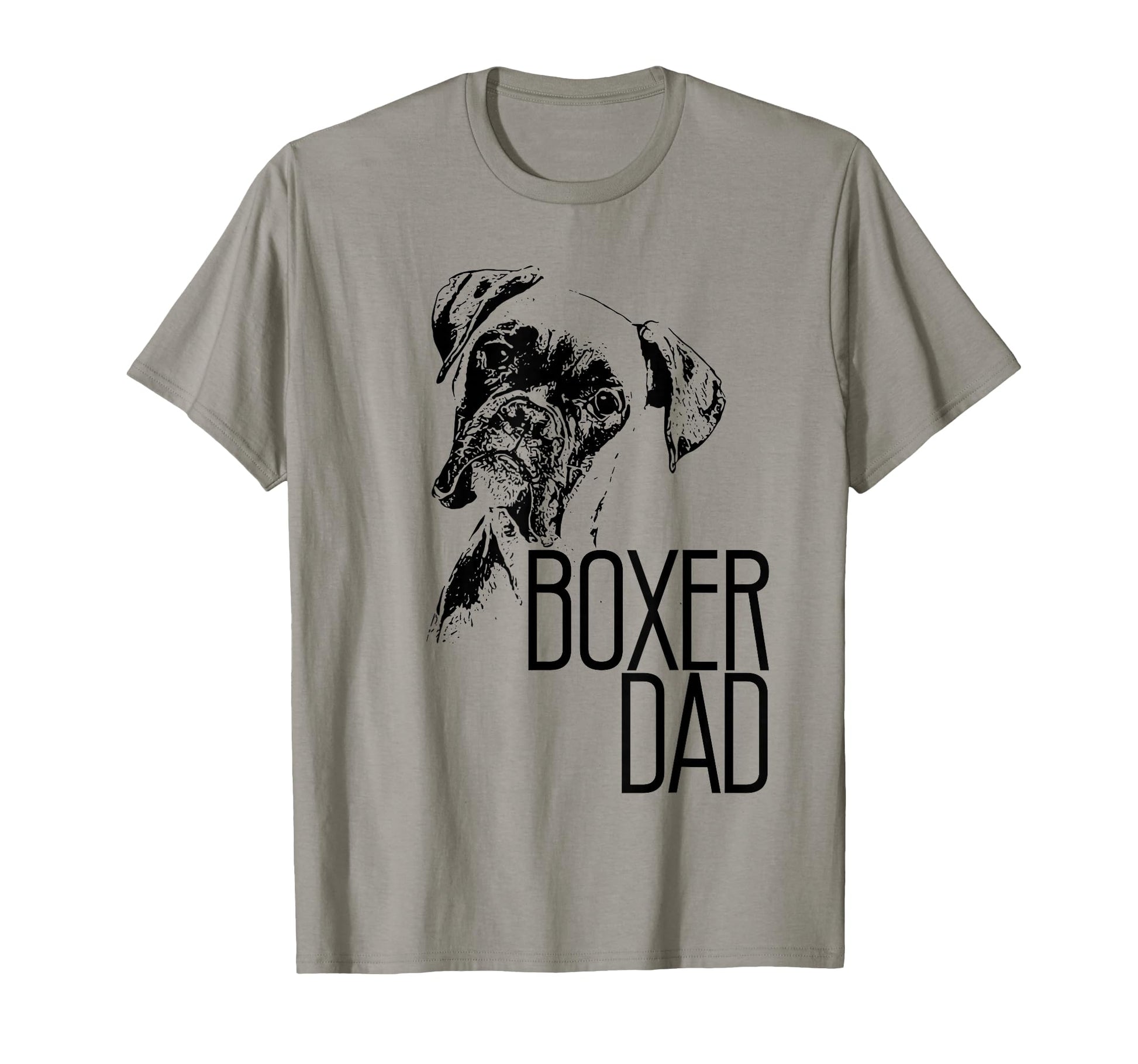Boxer Dad Dog Face Dog Lovers Boxer T-Shirt - Novelty Apparel for Adults - T-Shirt, Sweatshirt, Hoodie