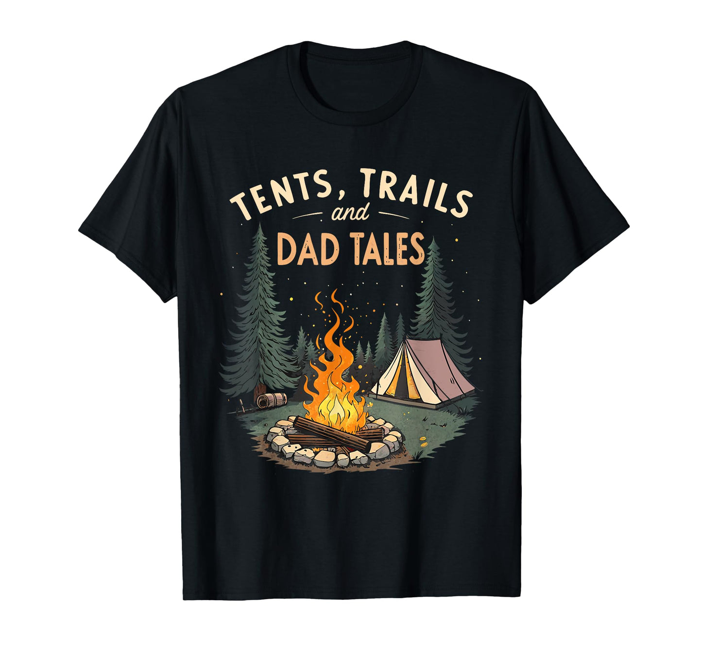 Tents Trails And Dad Tales Hiking Hoodie - Casual Everyday Wear for Adults - T-Shirt, Sweatshirt, Hoodie