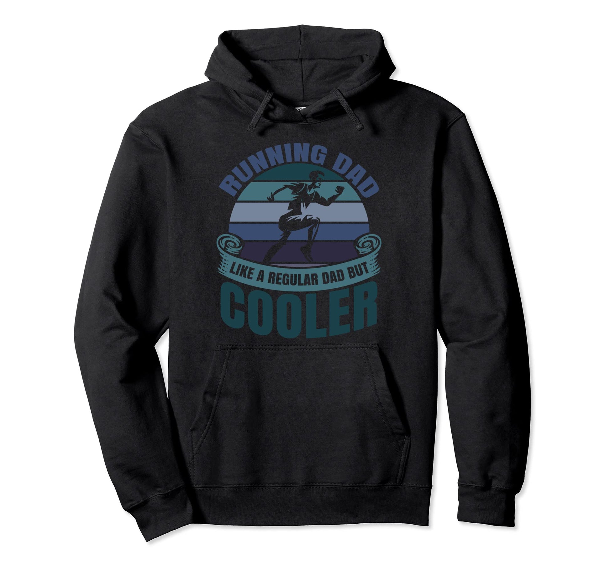 Running Dad Like Regular Dad But Cooler Hoodie - Graphic Print Unisex - T-Shirt, Sweatshirt, Hoodie