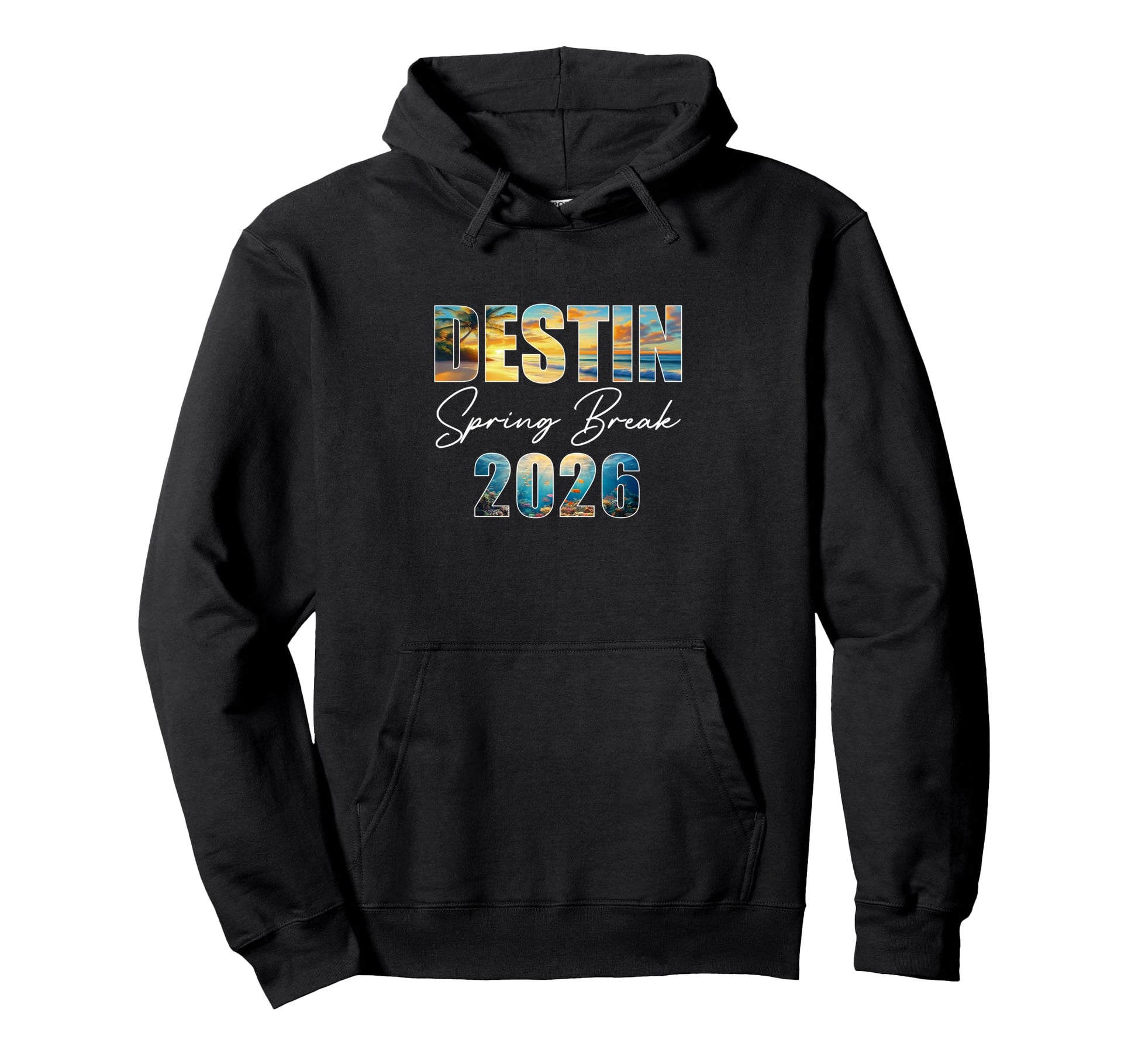Destin Spring Break 2026 Summer Vacation Hoodie - Graphic Print Unisex - T-Shirt, Sweatshirt, Hoodie