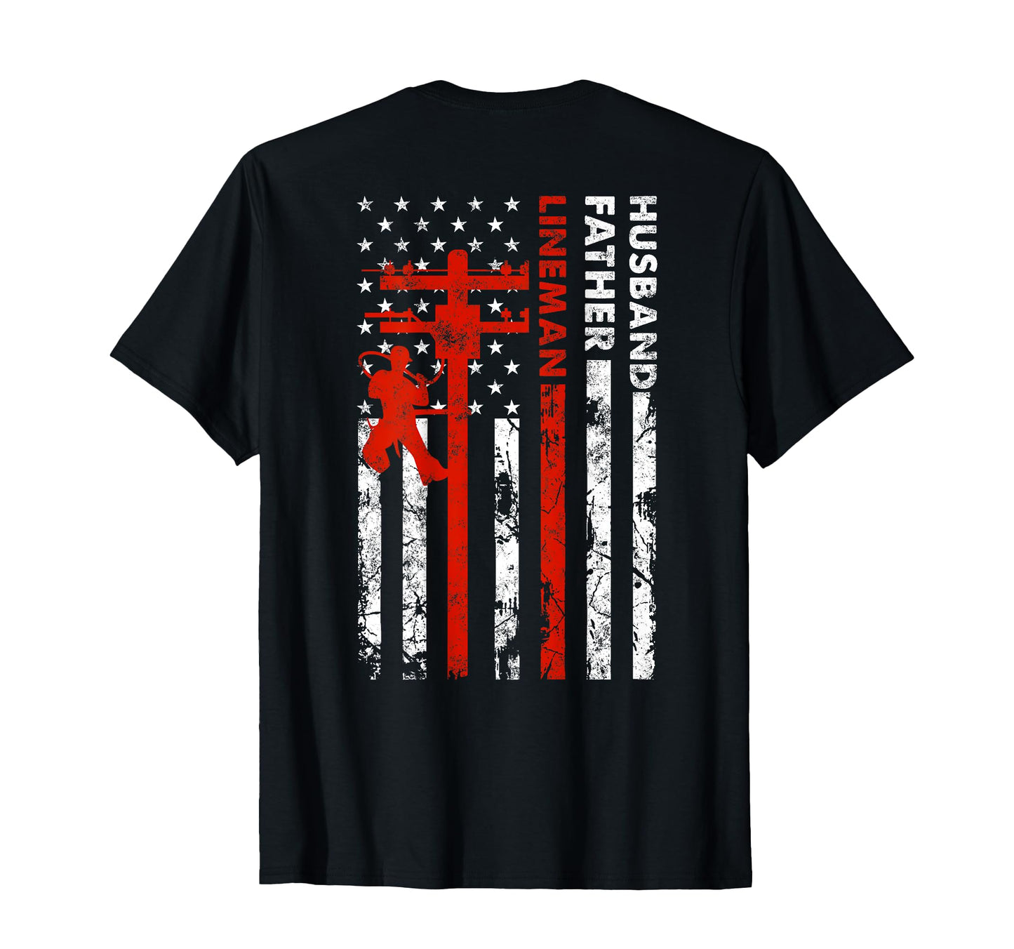 Electric Cable Lineman Husband Father T-Shirt - Novelty Apparel Men Women - T-Shirt, Sweatshirt, Hoodie