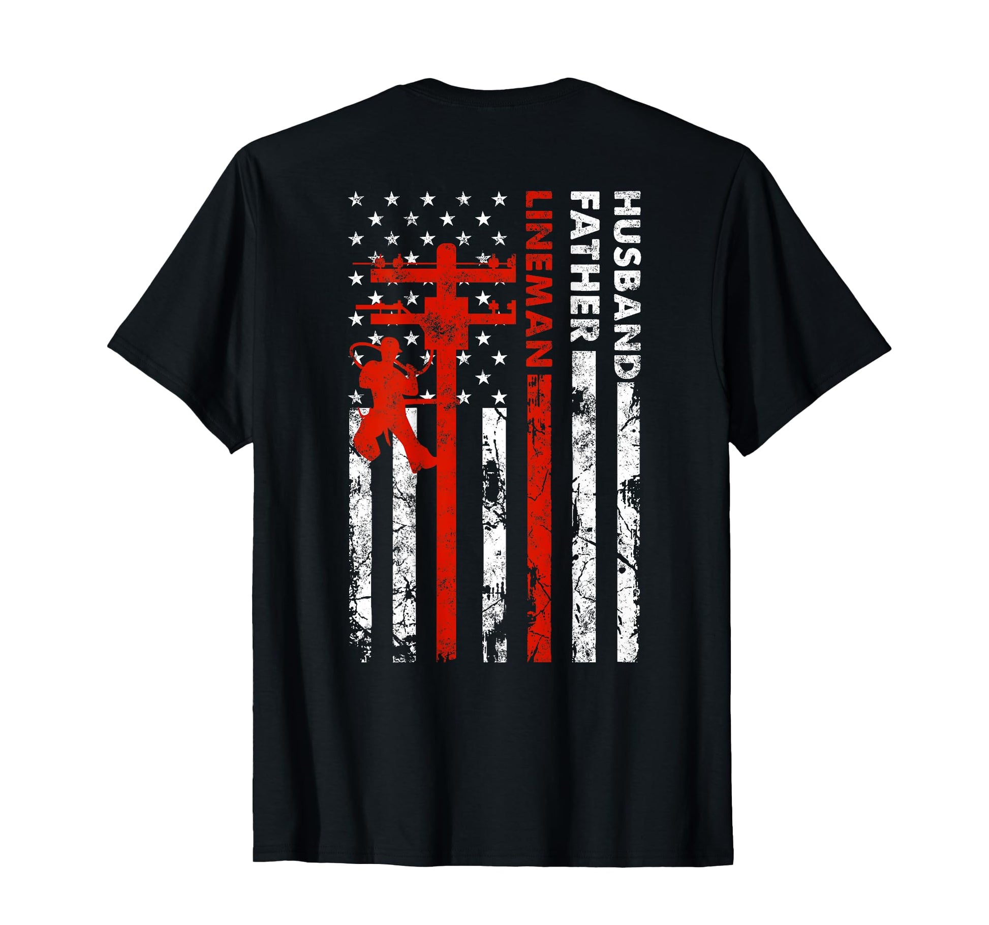 Electric Cable Lineman Husband Father T-Shirt - Novelty Apparel Men Women - T-Shirt, Sweatshirt, Hoodie