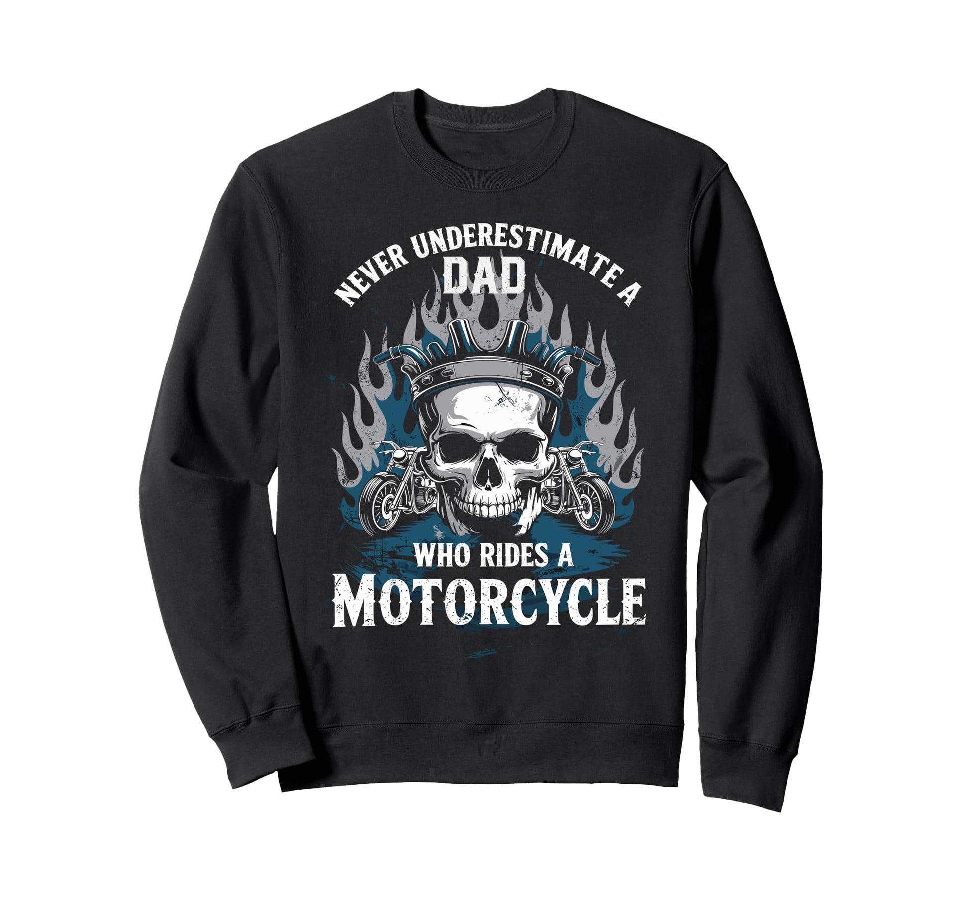 Dad Biker Funny Motorcycle Rider Sweatshirt - Minimalist Print Men Women - T-Shirt, Sweatshirt, Hoodie