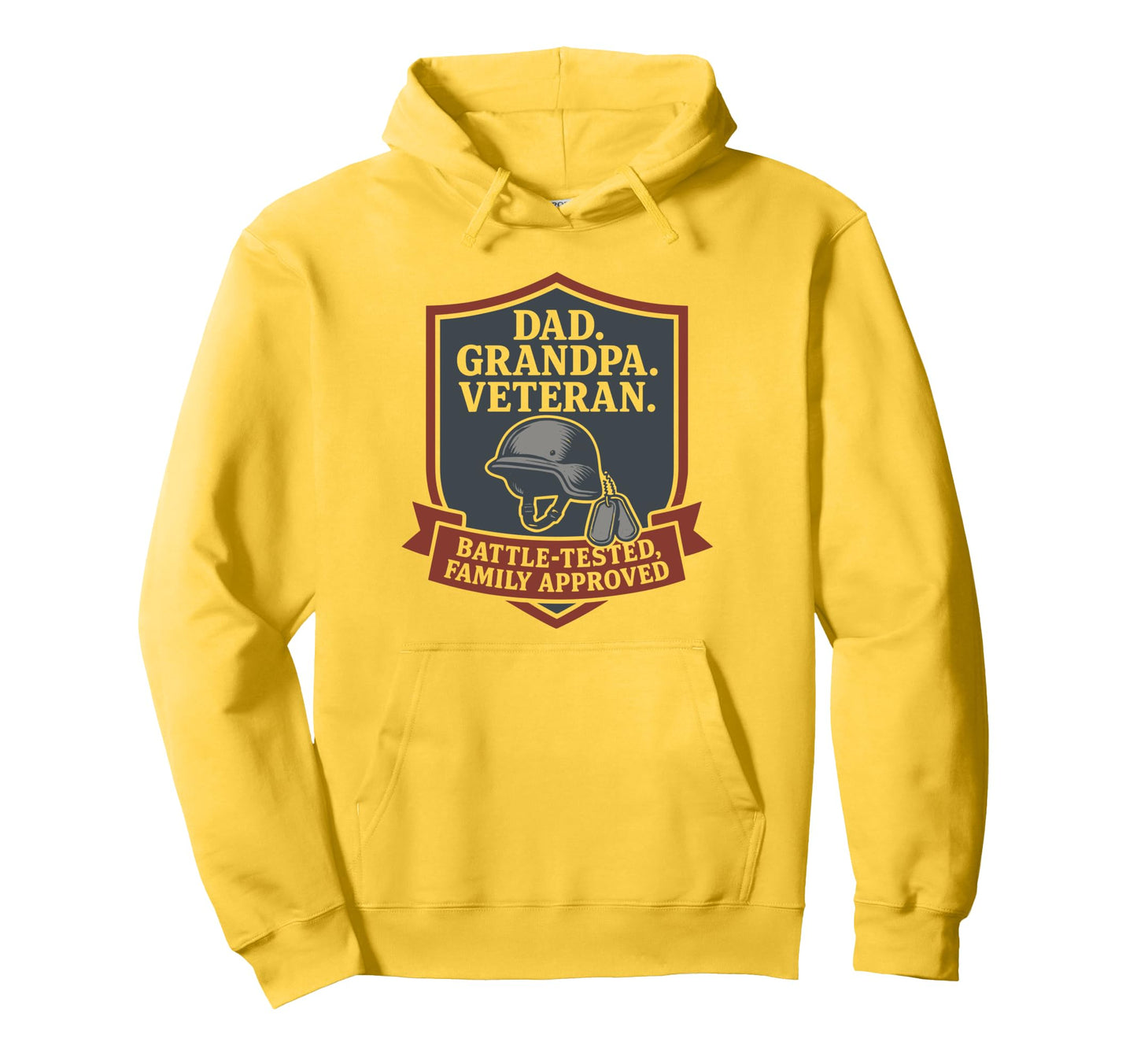 Dad Grandpa Veteran Patriotic Fathers Hoodie - Novelty Apparel for Adults - T-Shirt, Sweatshirt, Hoodie