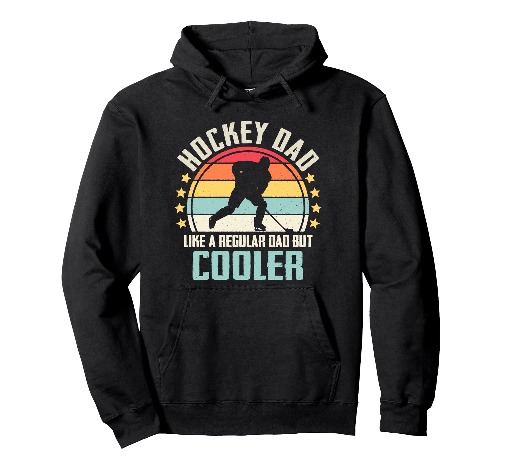 Hockey Dad Like Regular Dad But Cooler Hoodie - Trendy Graphic Men Women - T-Shirt, Sweatshirt, Hoodie