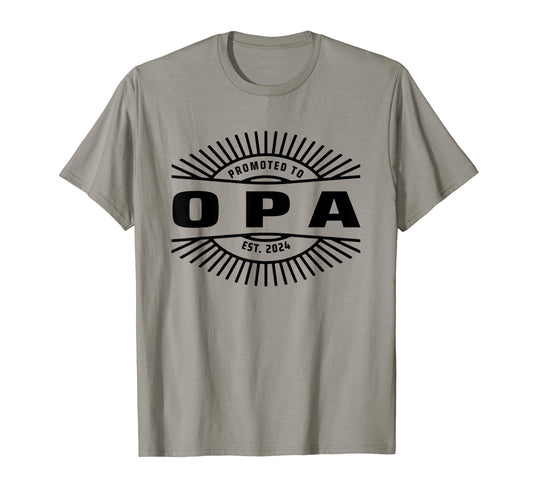 Announcement Grandpa Promoted To Opa Est T-Shirt - Trendy Graphic Unisex - T-Shirt, Sweatshirt, Hoodie