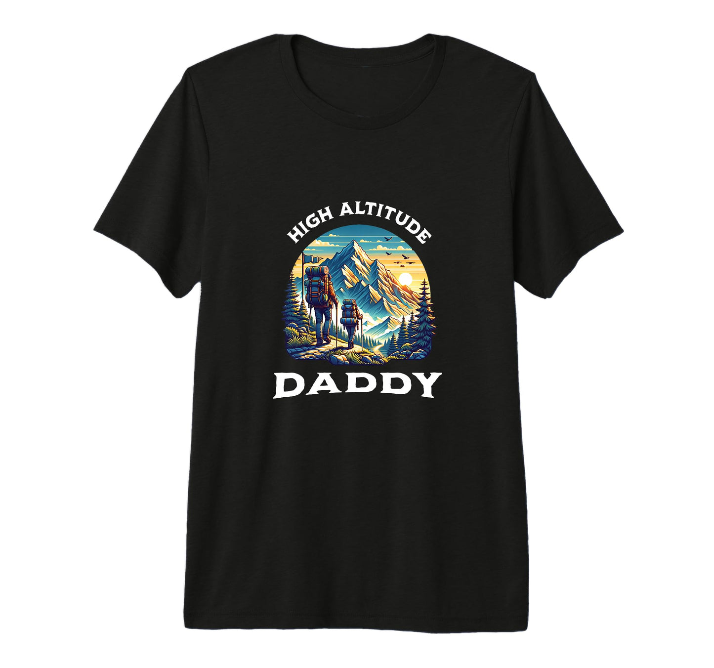 Hiking Dad Mountain Climbing Trekking T-Shirt - Minimalist Print Unisex - T-Shirt, Sweatshirt, Hoodie