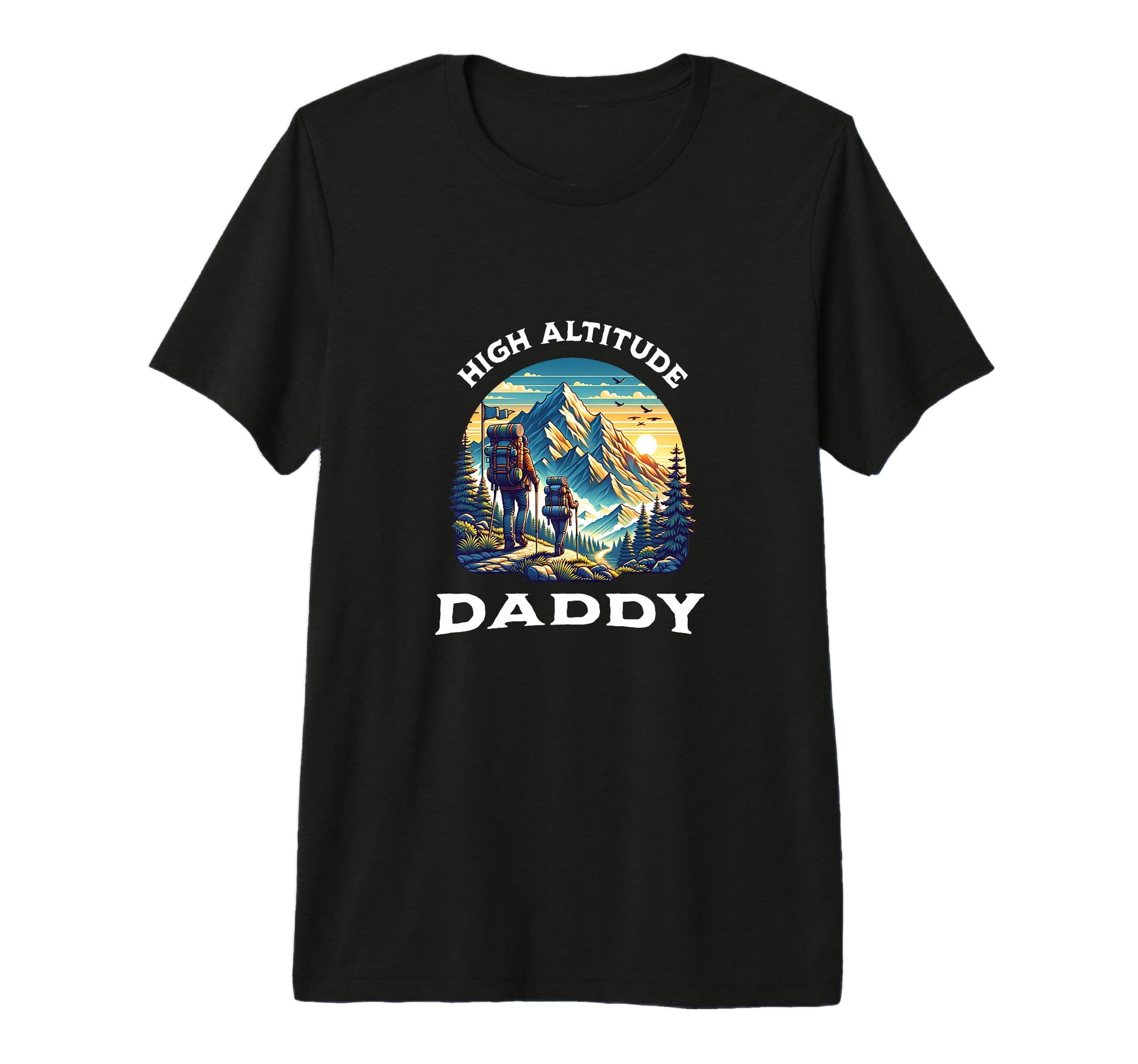 Hiking Dad Mountain Climbing Trekking T-Shirt - Minimalist Print Unisex - T-Shirt, Sweatshirt, Hoodie