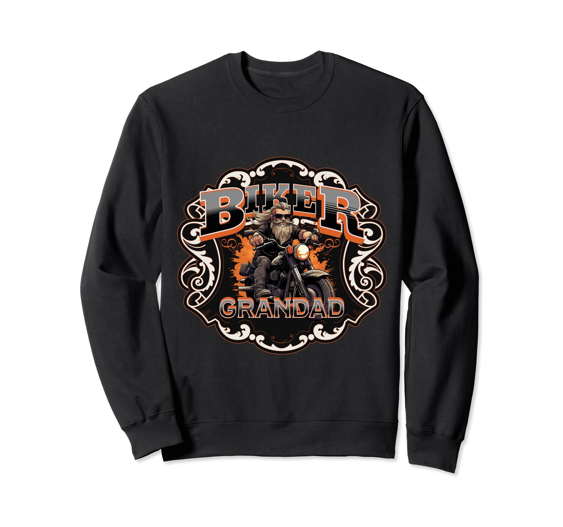 Mens Motorbike Biker Grandpa Sweatshirt - Unique Graphic Men Women - T-Shirt, Sweatshirt, Hoodie