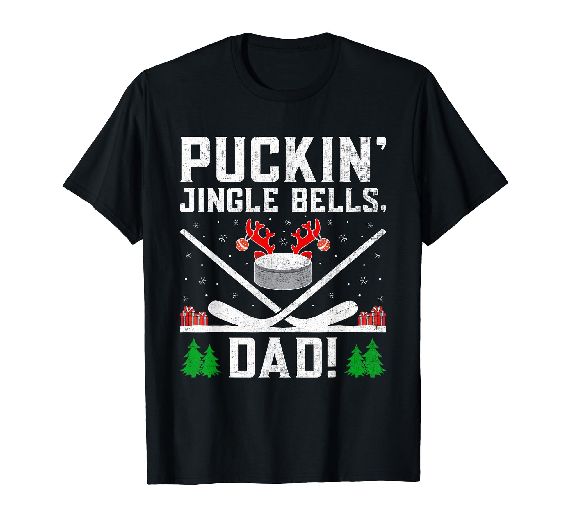 Ice Hockey Dad Player Pucking Coach T-Shirt - Fun Novelty Design Men Women - T-Shirt, Sweatshirt, Hoodie