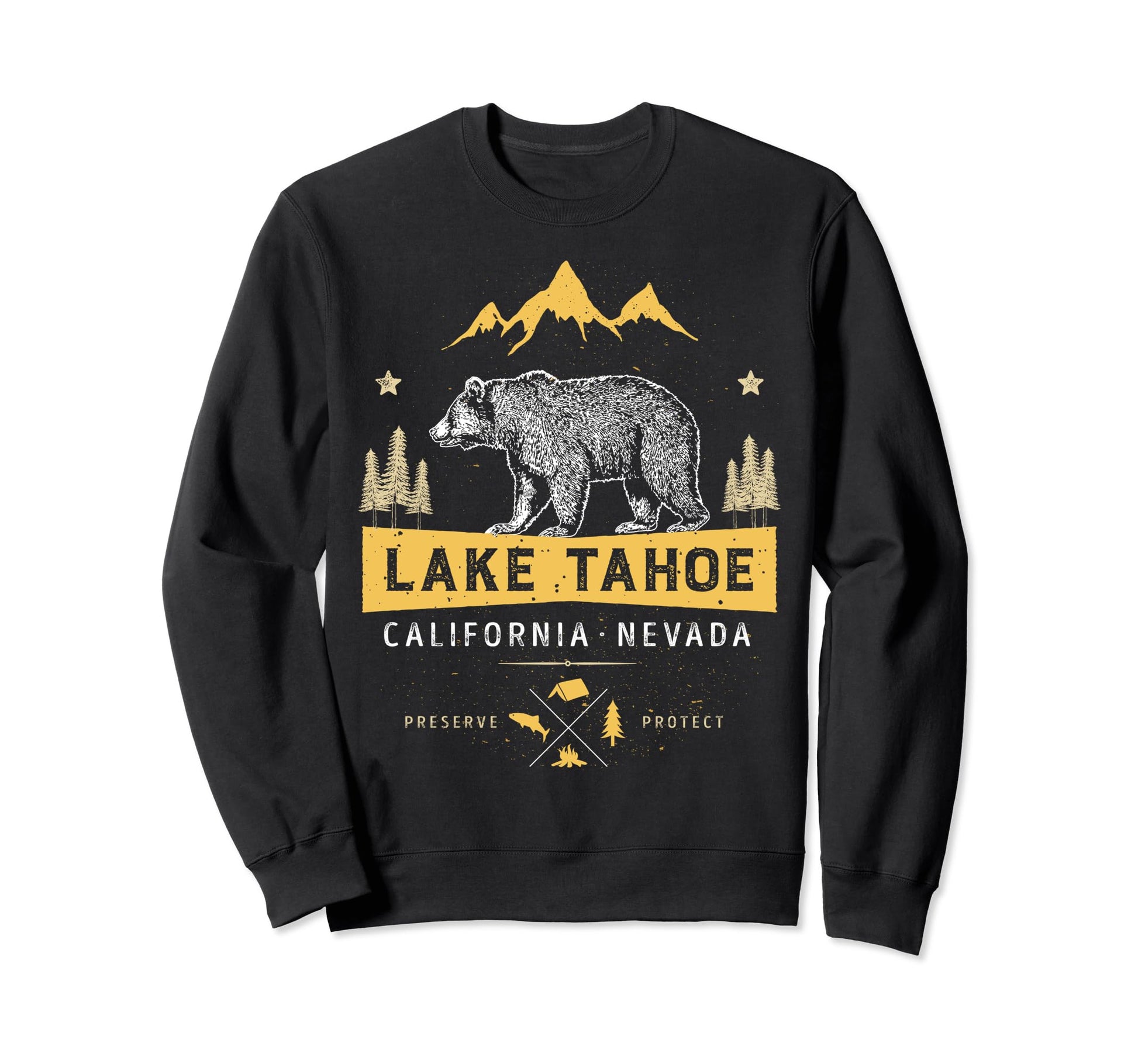 Lake Tahoe California Nevada Bear Sweatshirt - Casual Everyday Wear Unisex - T-Shirt, Sweatshirt, Hoodie
