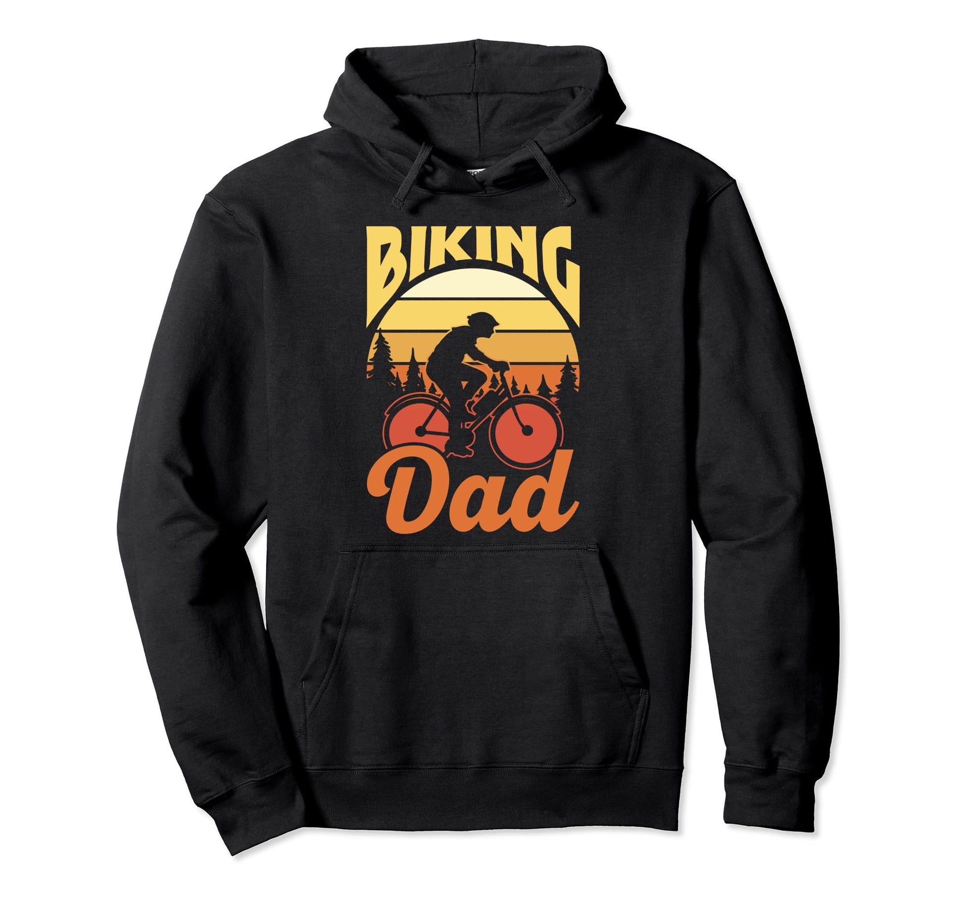 Biking Dad Father Bike Biker Bicycling Hoodie - Trendy Graphic Unisex - T-Shirt, Sweatshirt, Hoodie