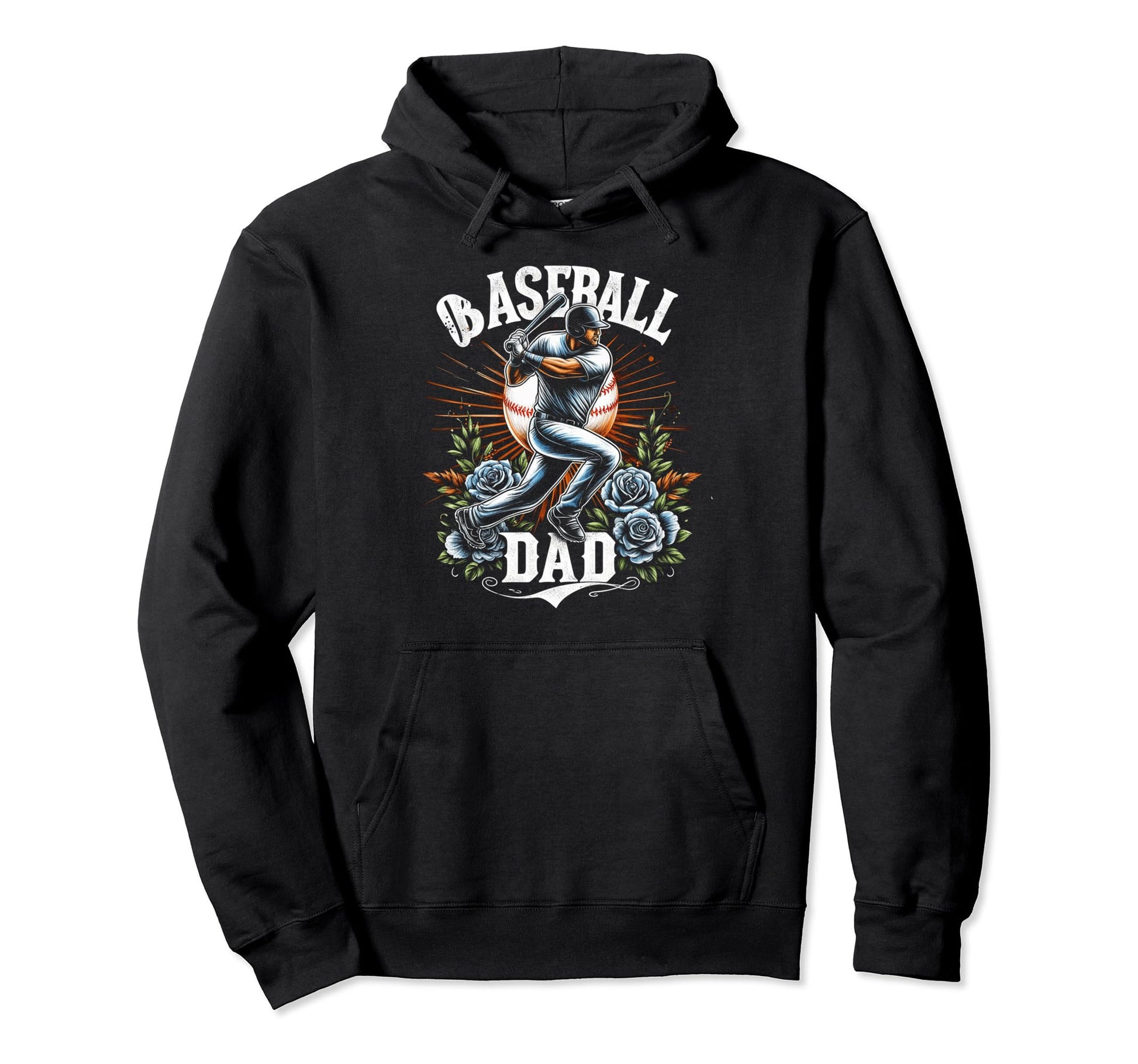 Baseball Dad Fathers Day Hoodie - Fun Novelty Design Men Women - T-Shirt, Sweatshirt, Hoodie