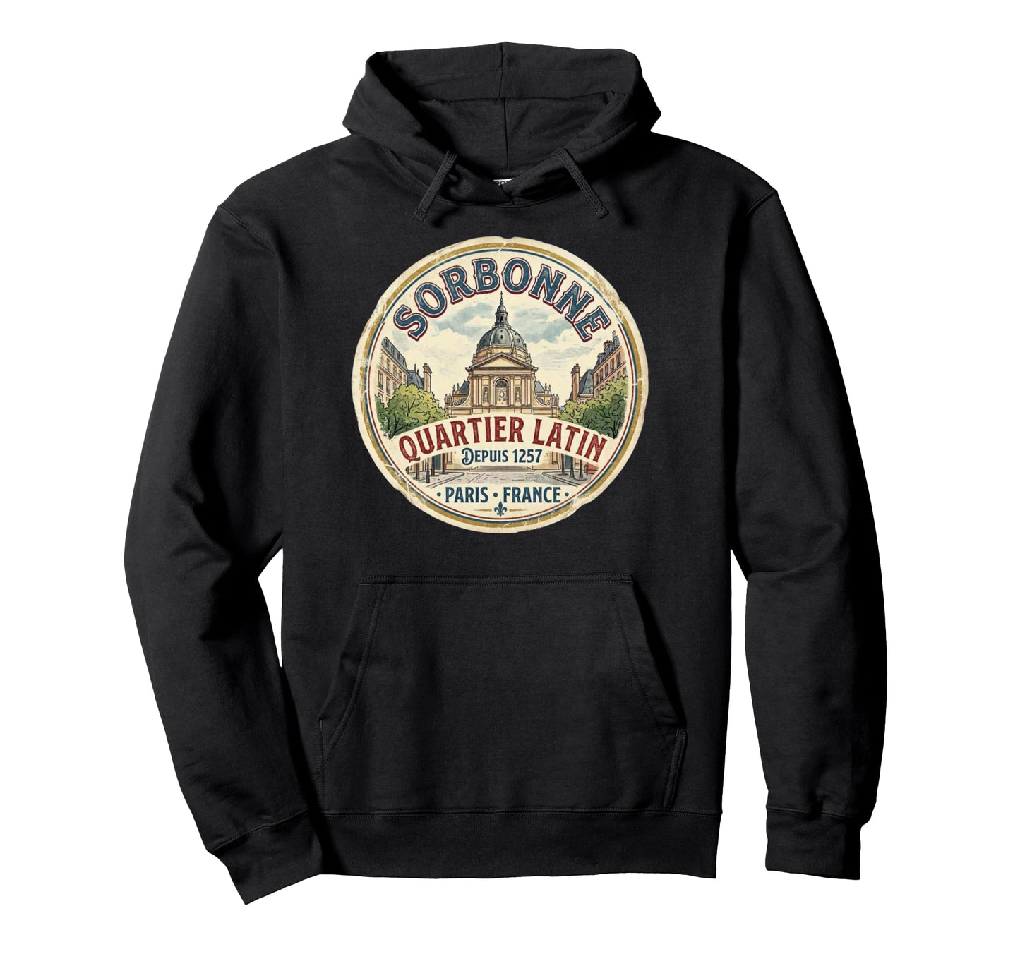 Sorbonne Administrative District Travel Hoodie - Novelty Apparel for Adults - T-Shirt, Sweatshirt, Hoodie