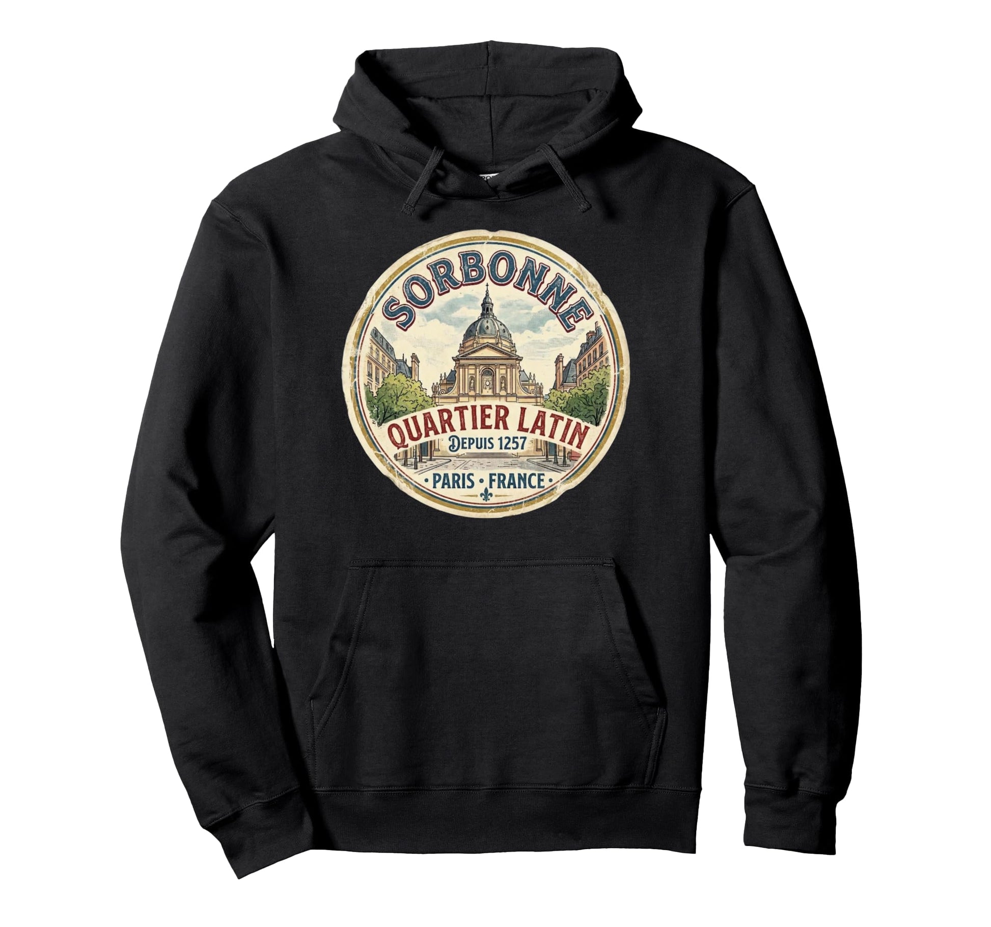 Sorbonne Administrative District Travel Hoodie - Novelty Apparel for Adults - T-Shirt, Sweatshirt, Hoodie