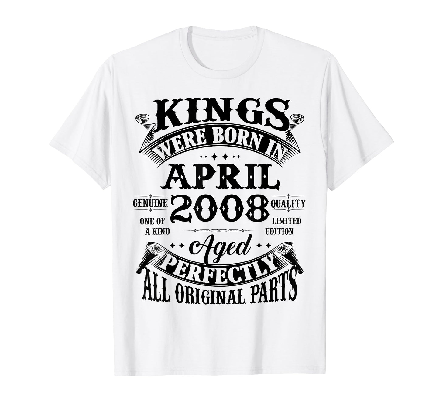 18Th Birthday Gift Kings Born April T-Shirt - Aesthetic Graphic Unisex - T-Shirt, Sweatshirt, Hoodie