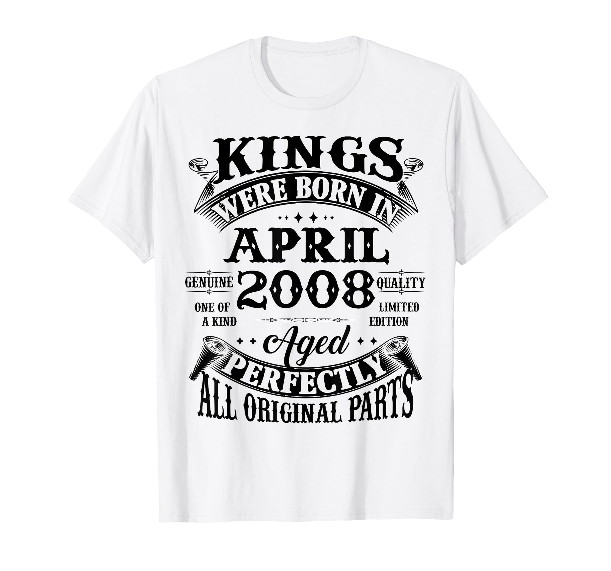 18Th Birthday Gift Kings Born April T-Shirt - Aesthetic Graphic Unisex - T-Shirt, Sweatshirt, Hoodie