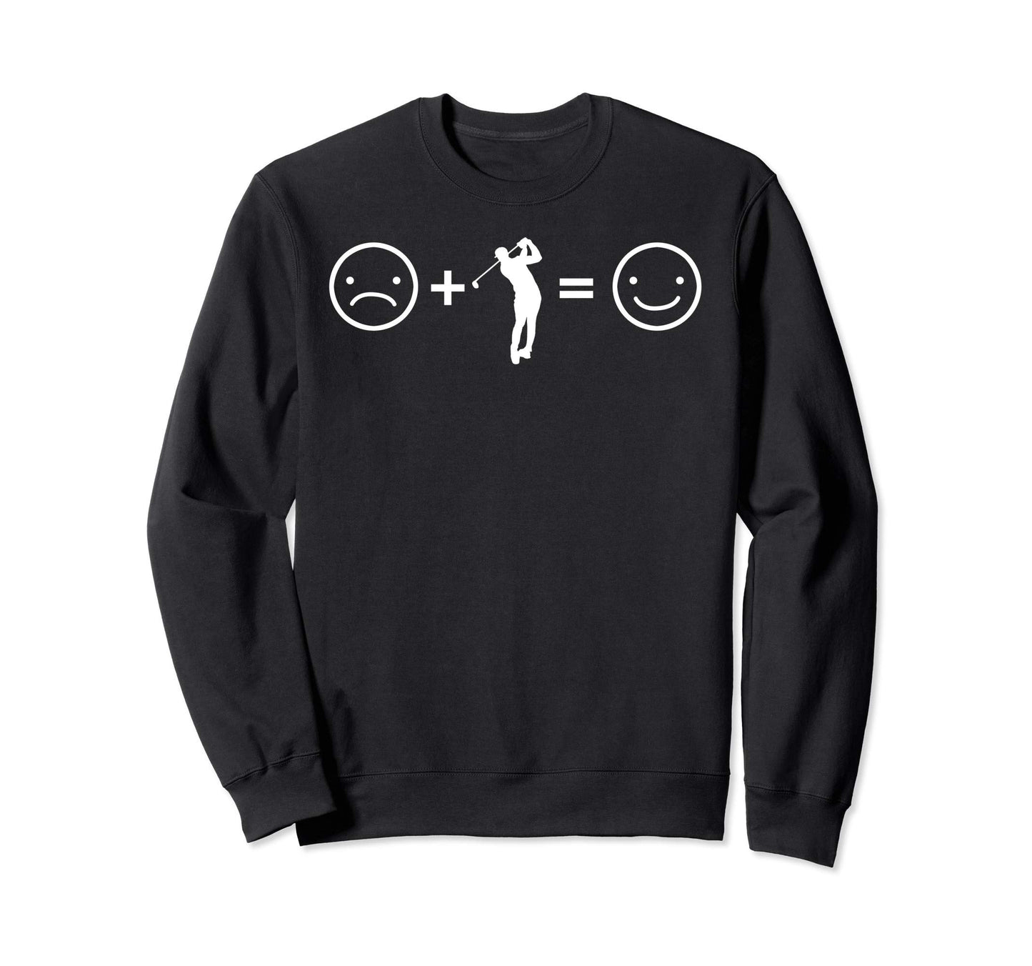 Mens Golf Makes Me Happy Sweatshirt - Casual Everyday Wear Unisex - T-Shirt, Sweatshirt, Hoodie