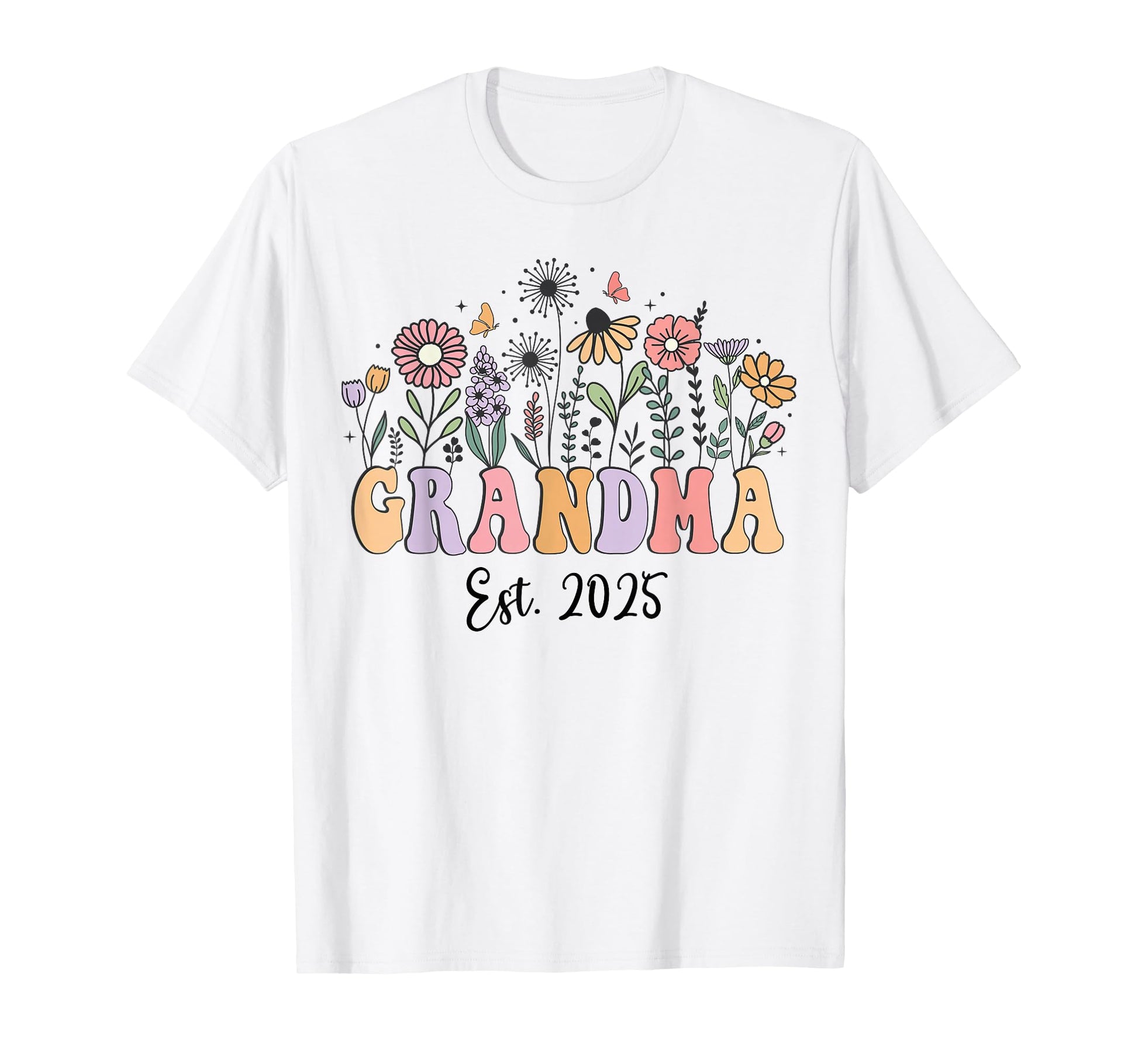 Grandma 2025 Promoted To Grandmother T-Shirt - Minimalist Print for Adults - T-Shirt, Sweatshirt, Hoodie