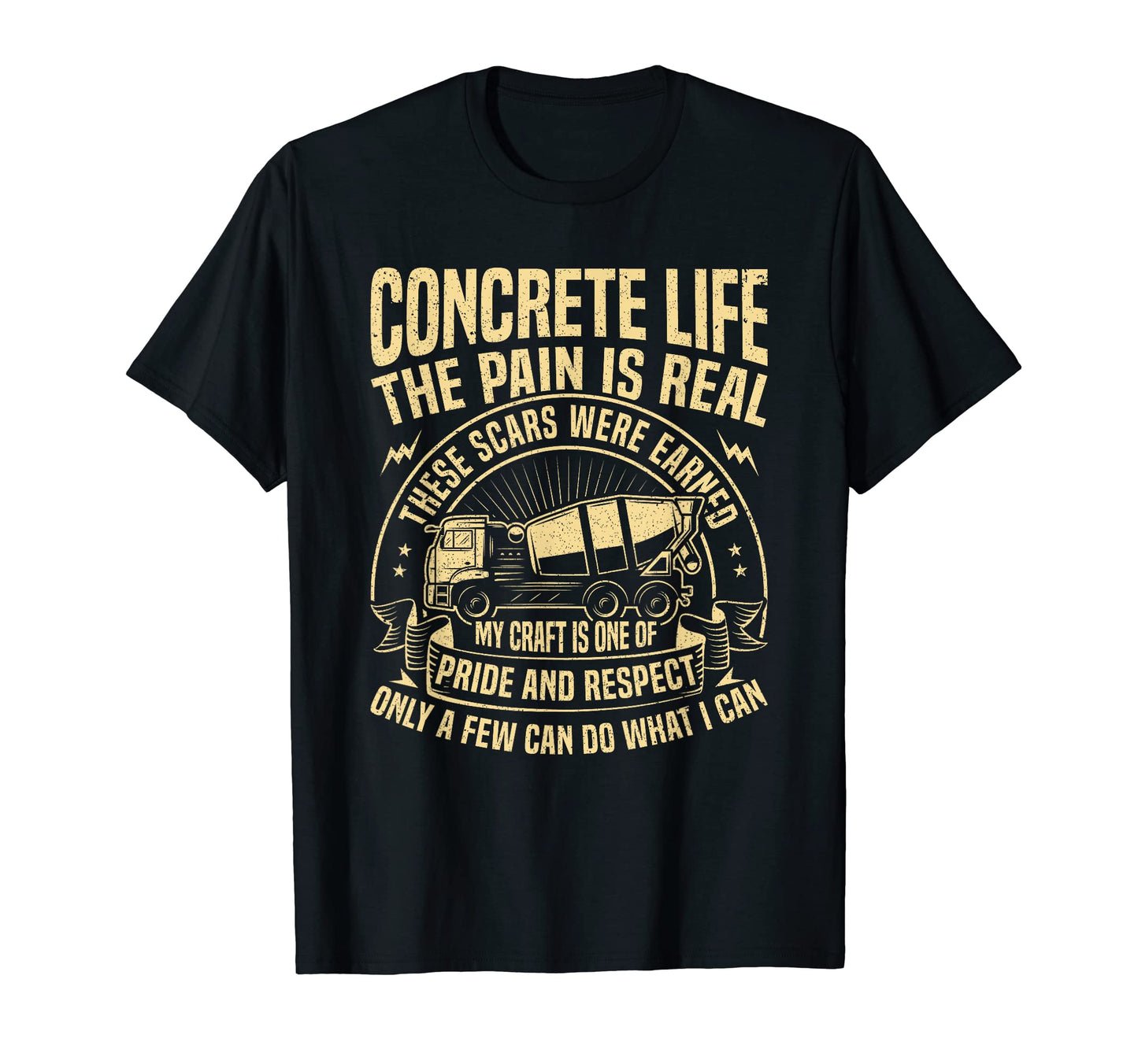 Mens Concrete Finisher Concrete Mixer T-Shirt - Custom Art Print Men Women - T-Shirt, Sweatshirt, Hoodie