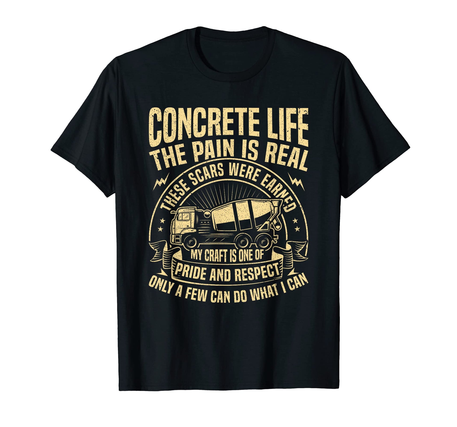 Mens Concrete Finisher Concrete Mixer T-Shirt - Custom Art Print Men Women - T-Shirt, Sweatshirt, Hoodie