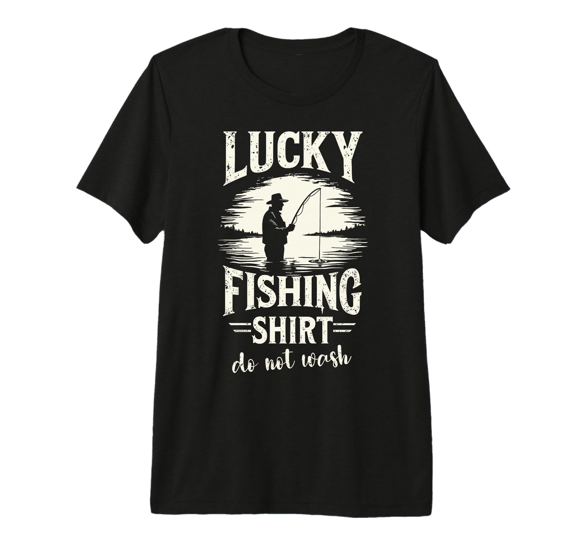 Lucky Fishing Do Not Wash Bass T-Shirt - Novelty Apparel for Adults - T-Shirt, Sweatshirt, Hoodie