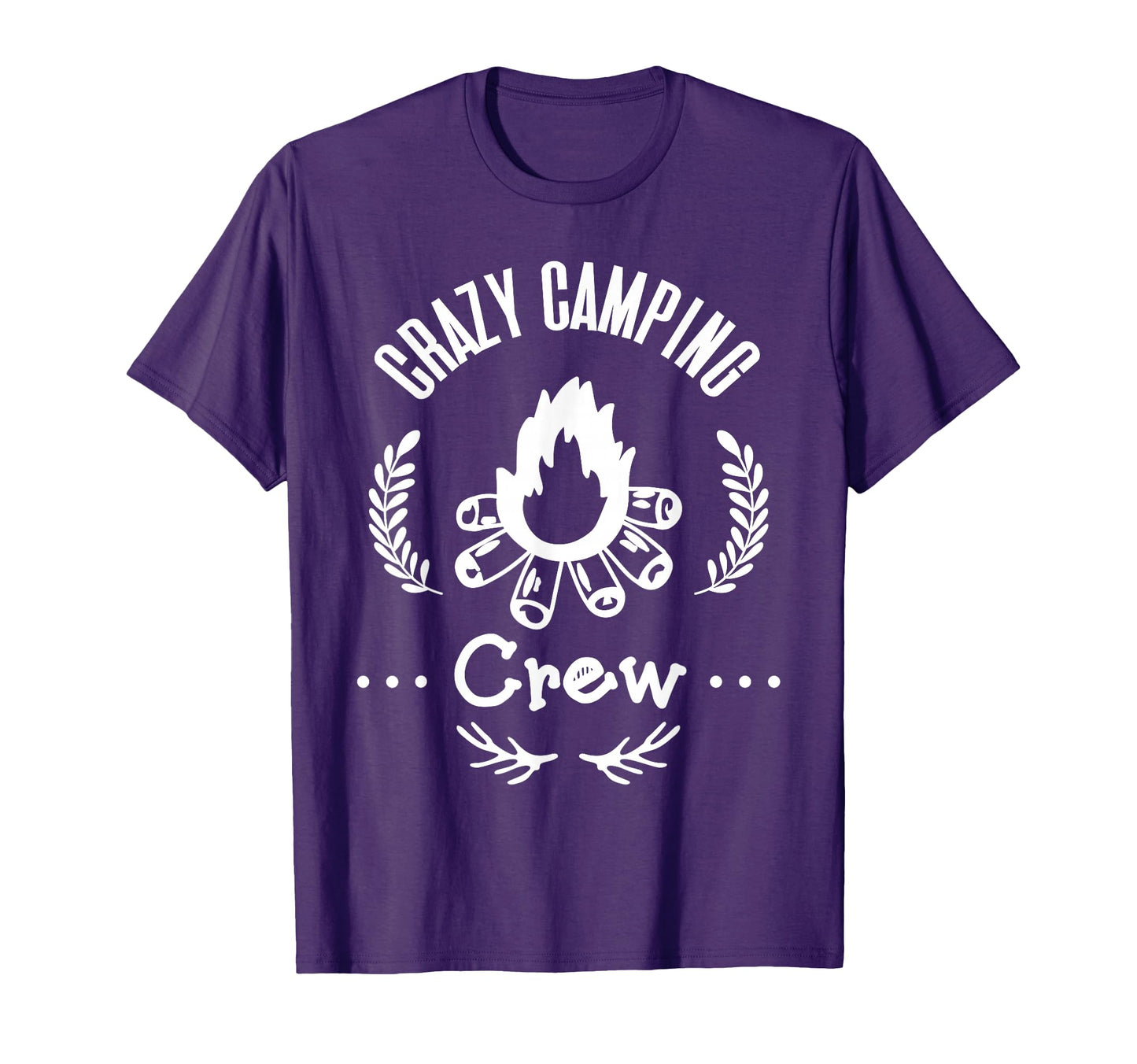 Crazy Camping Crew Funny Campfire T-Shirt - Custom Art Print Men Women - T-Shirt, Sweatshirt, Hoodie