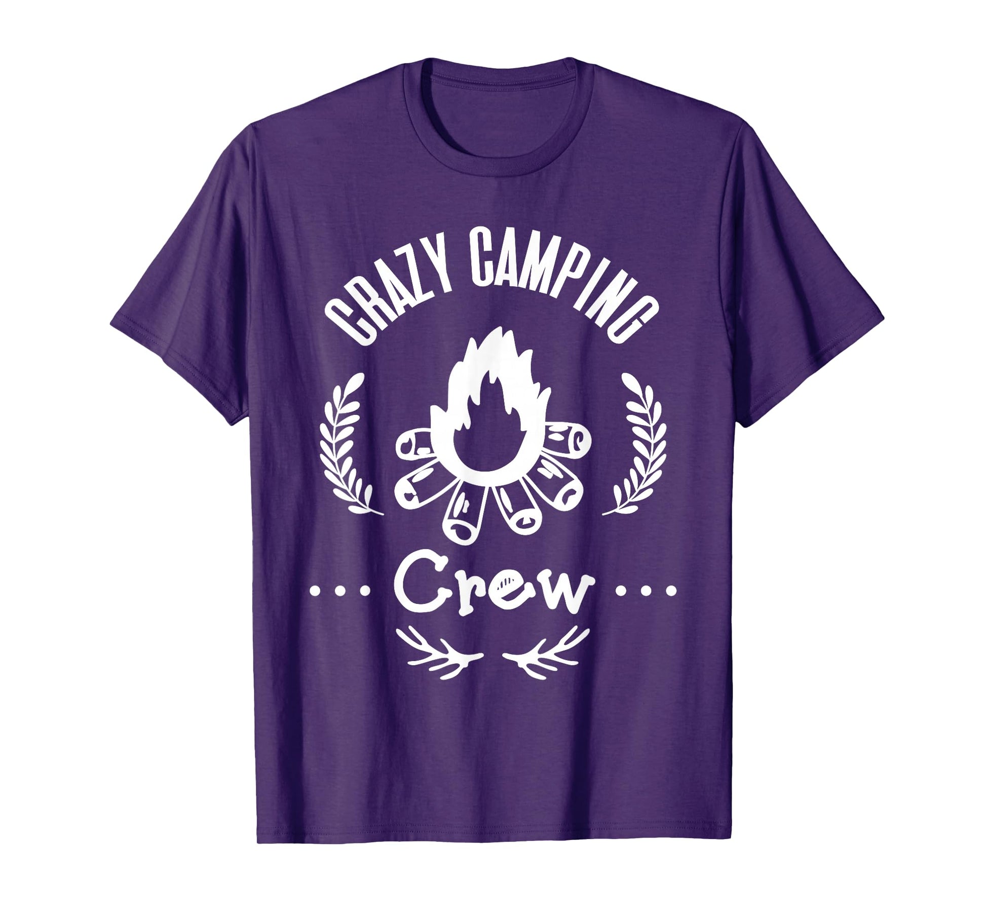 Crazy Camping Crew Funny Campfire T-Shirt - Custom Art Print Men Women - T-Shirt, Sweatshirt, Hoodie