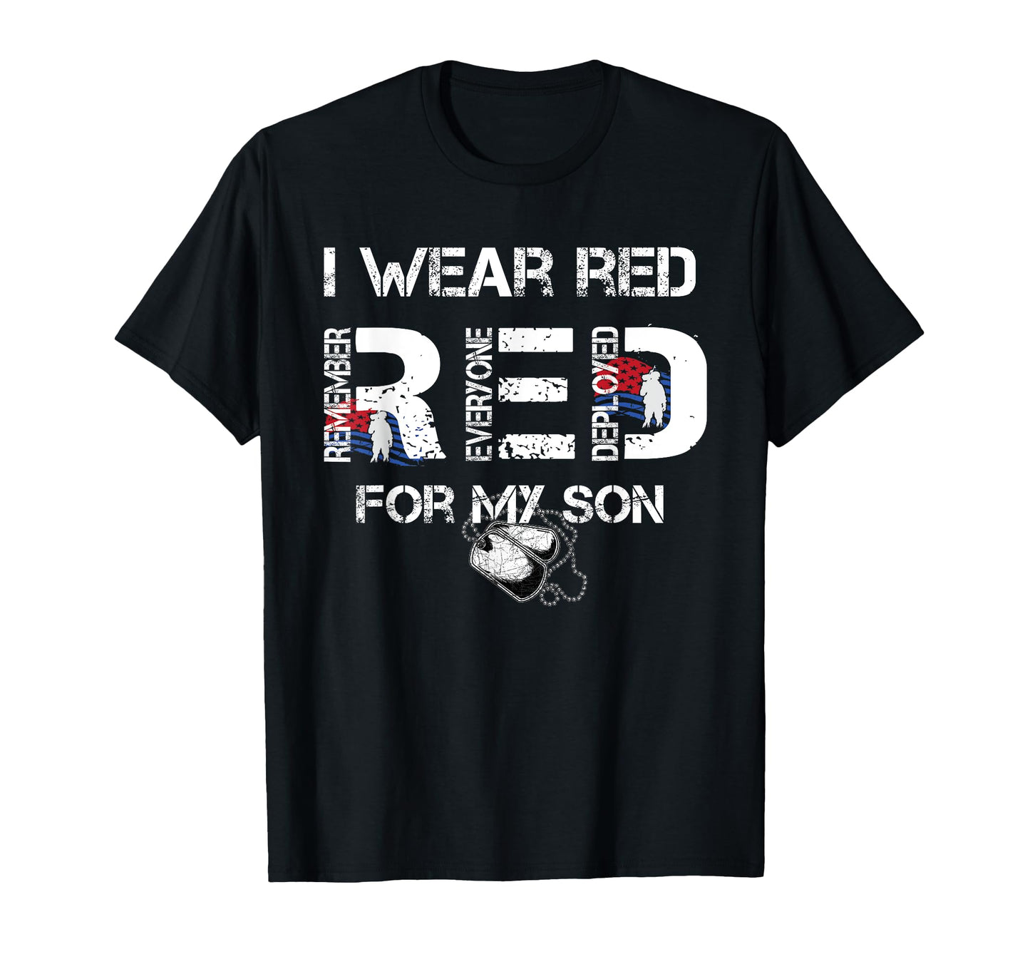 Red Friday Military Mom Womens I Wear T-Shirt - Unique Graphic for Adults - T-Shirt, Sweatshirt, Hoodie