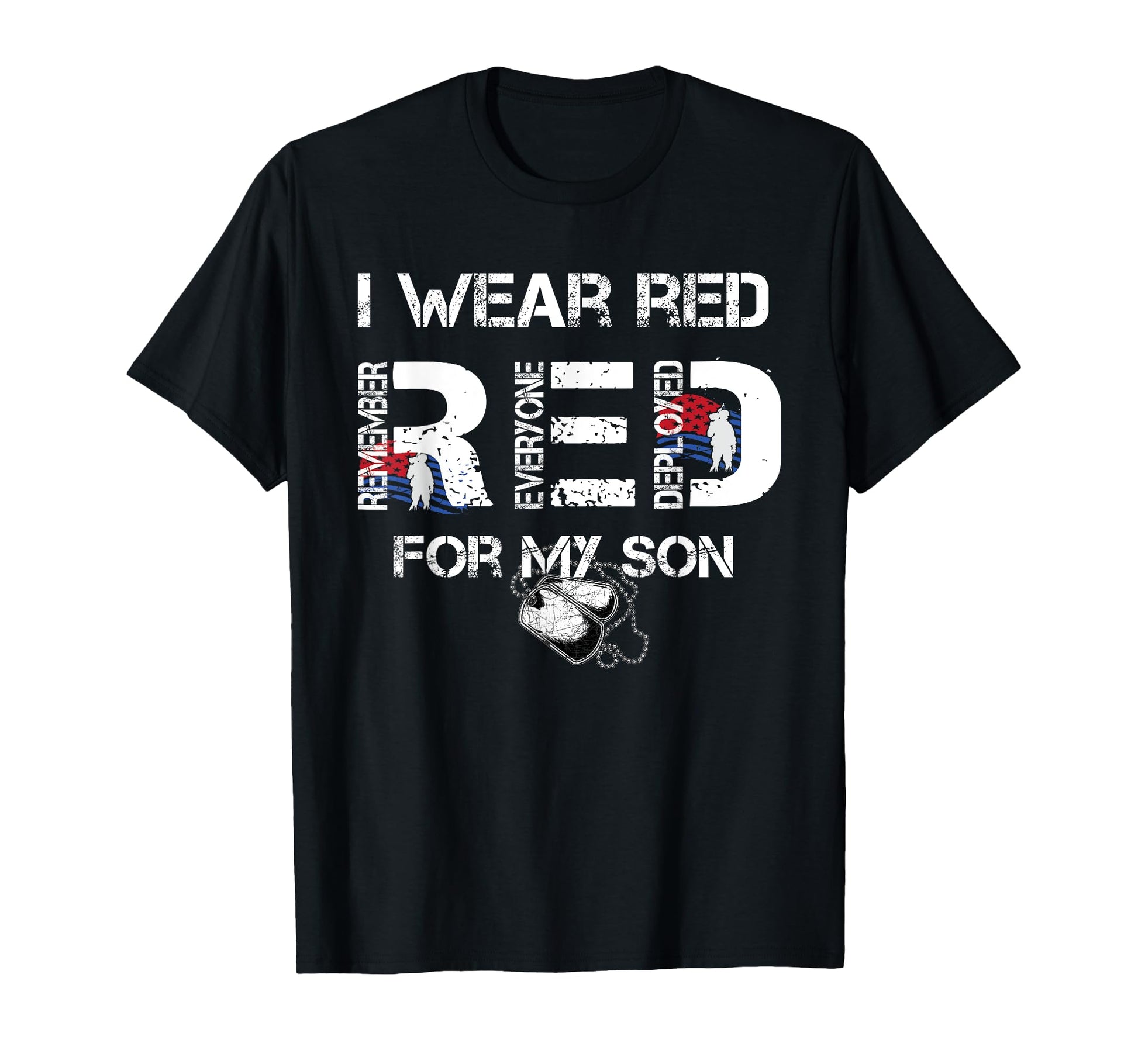 Red Friday Military Mom Womens I Wear T-Shirt - Unique Graphic for Adults - T-Shirt, Sweatshirt, Hoodie