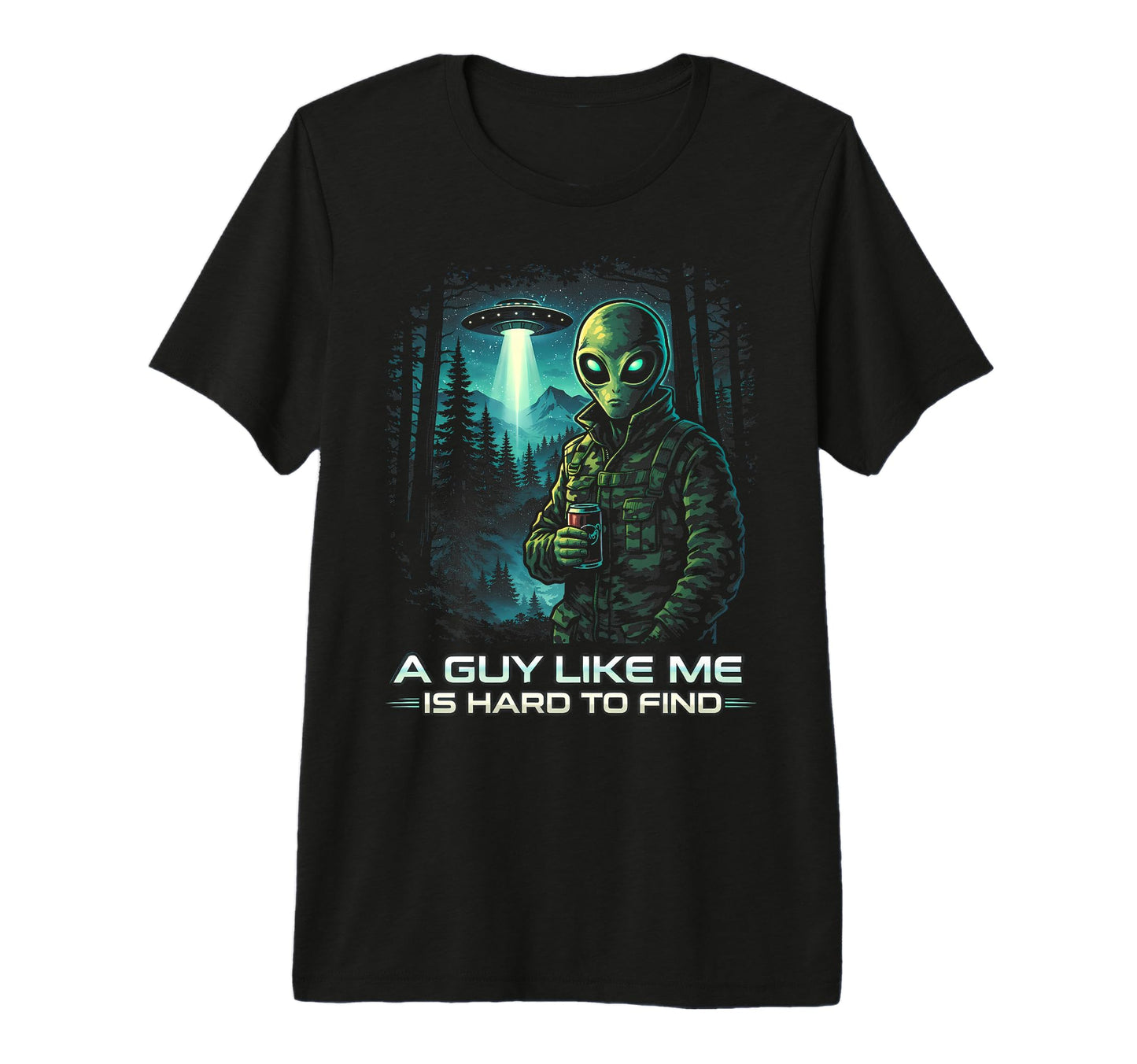 Funny Alien Sunset Forest Sci Fi Tri T-Shirt - Custom Art Print for Adults - T-Shirt, Sweatshirt, Hoodie