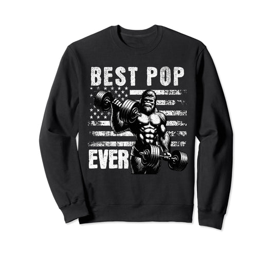 Best Pop Ever Fathers Day Bigfoot Sweatshirt - Graphic Print for Adults - T-Shirt, Sweatshirt, Hoodie