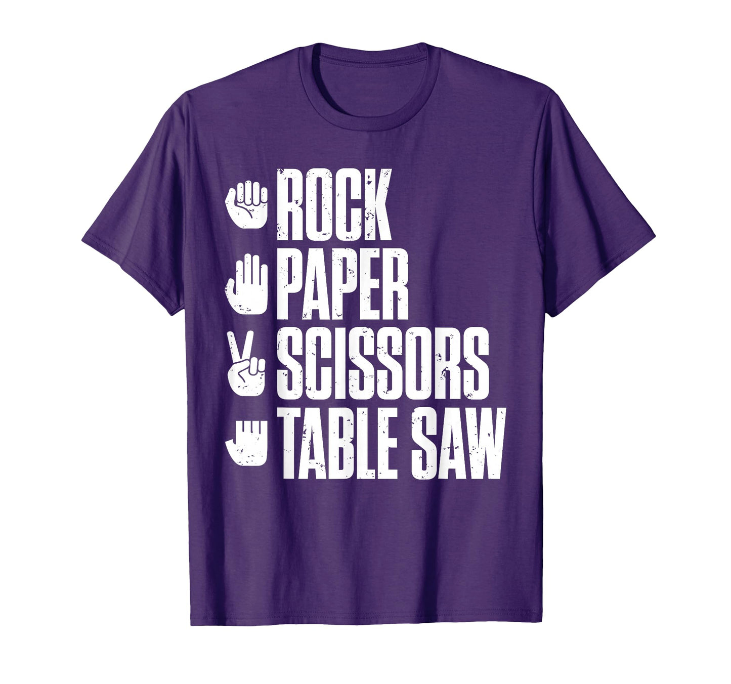 Rock Paper Scissors Table Saw Funny T-Shirt - Custom Art Print Unisex - T-Shirt, Sweatshirt, Hoodie