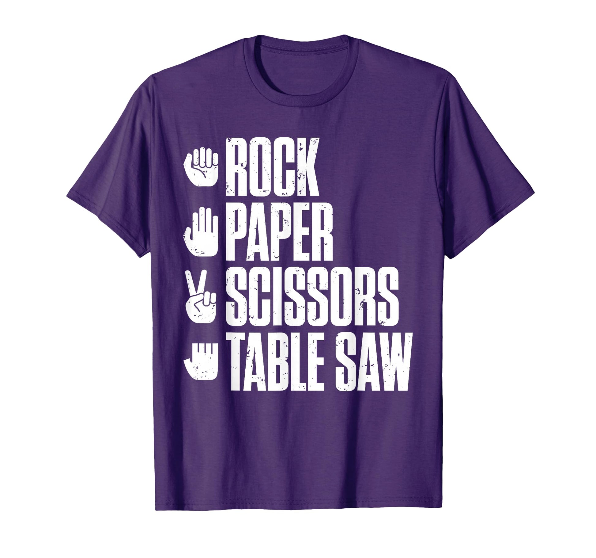Rock Paper Scissors Table Saw Funny T-Shirt - Custom Art Print Unisex - T-Shirt, Sweatshirt, Hoodie