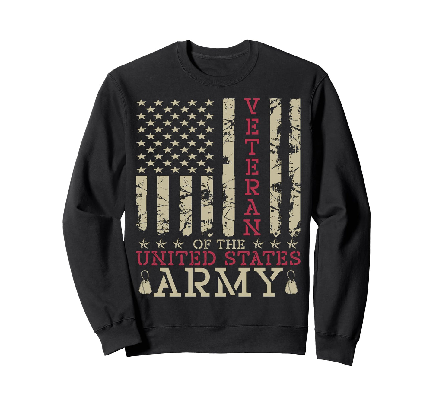 Proud U S Veteran Patriotic U S Army Sweatshirt - Aesthetic Graphic Unisex - T-Shirt, Sweatshirt, Hoodie