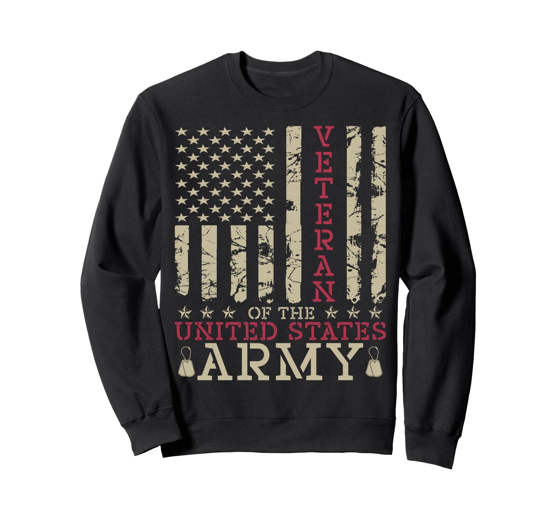 Proud U S Veteran Patriotic U S Army Sweatshirt - Aesthetic Graphic Unisex - T-Shirt, Sweatshirt, Hoodie