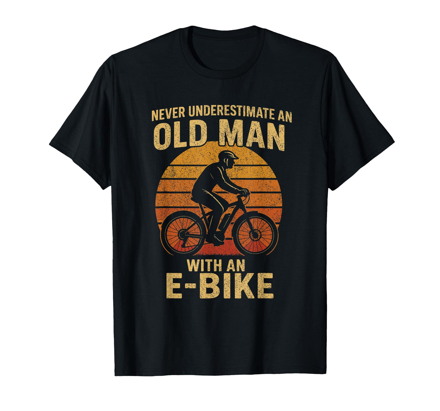 E Bike Dad Rider Cyclist Electric T-Shirt - Custom Art Print Men Women - T-Shirt, Sweatshirt, Hoodie