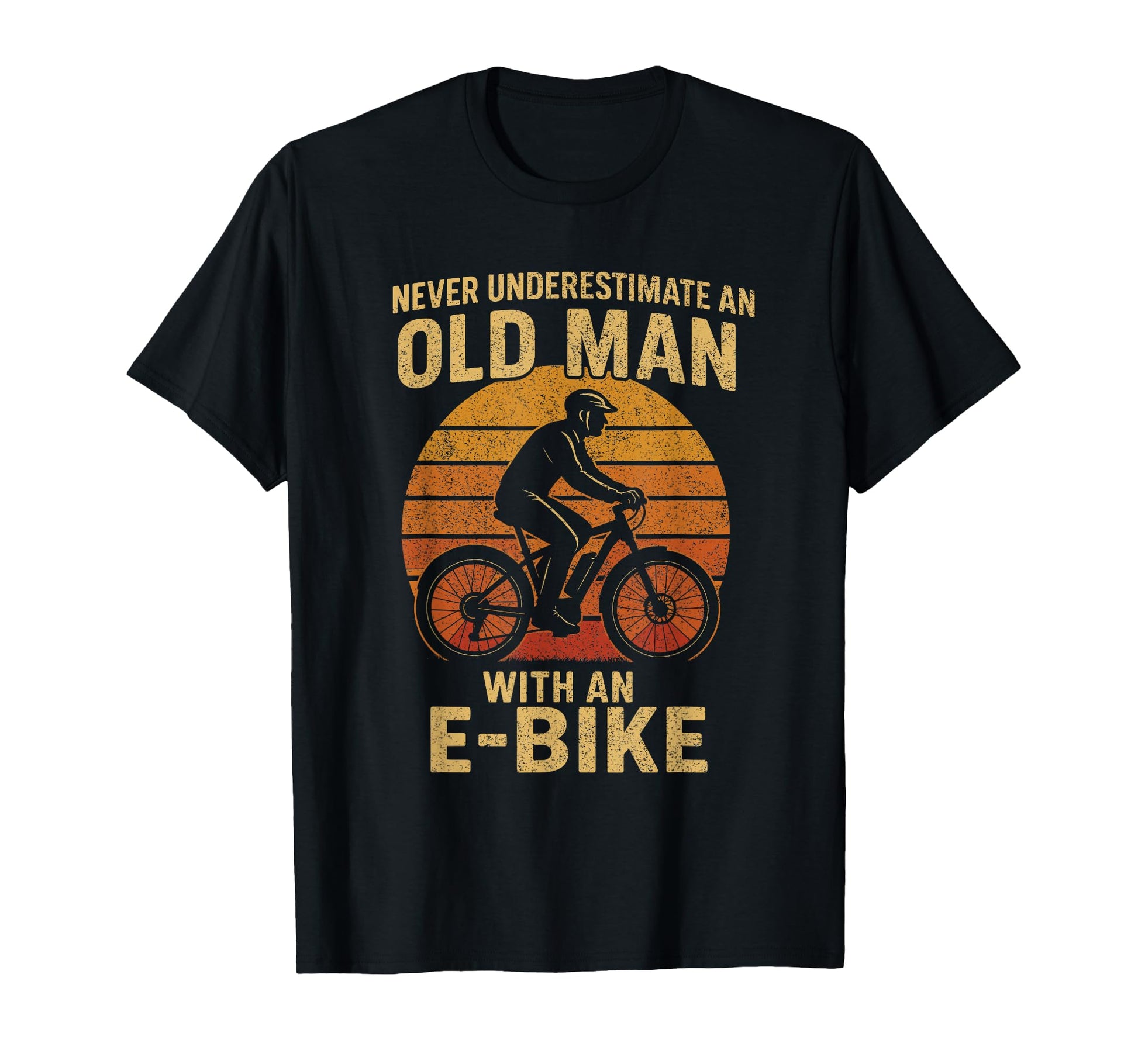 E Bike Dad Rider Cyclist Electric T-Shirt - Custom Art Print Men Women - T-Shirt, Sweatshirt, Hoodie