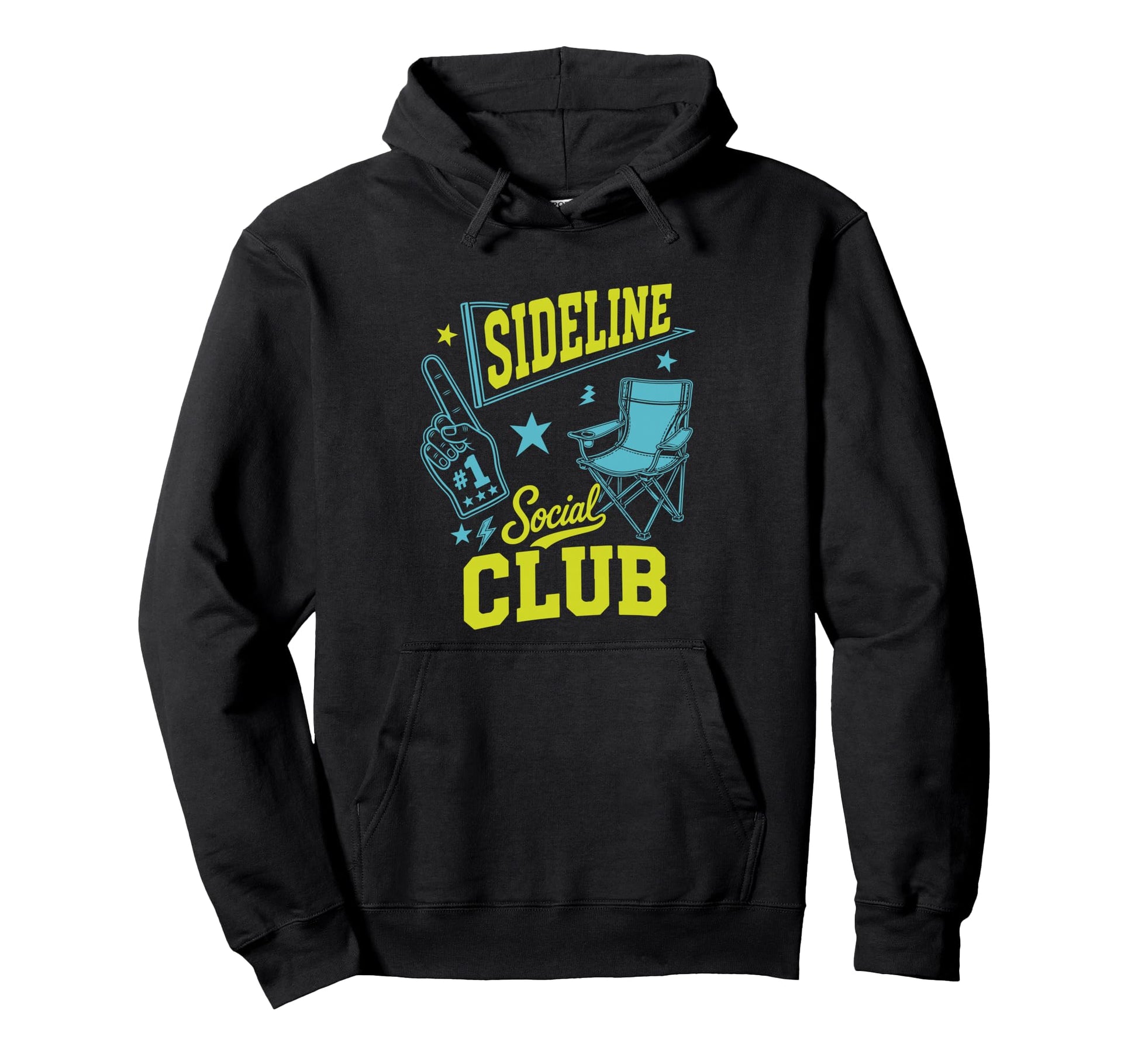 Sports Mom Dad Gifts Sideline Social Club Hoodie - Streetwear Style Unisex - T-Shirt, Sweatshirt, Hoodie