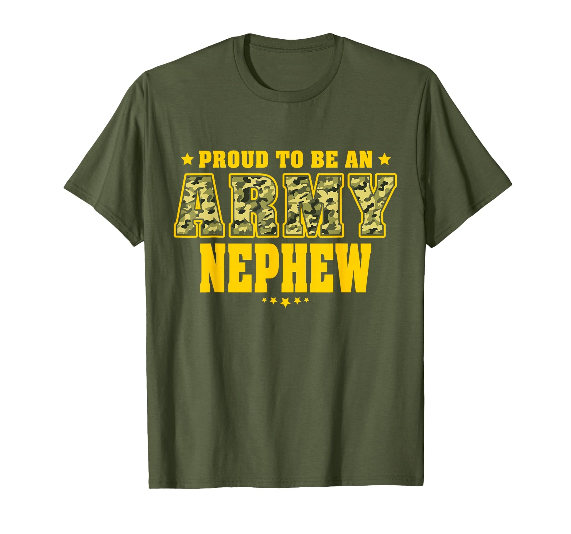 Proud To Be Army Nephew Camo Pride T-Shirt - Fun Novelty Design Men Women - T-Shirt, Sweatshirt, Hoodie