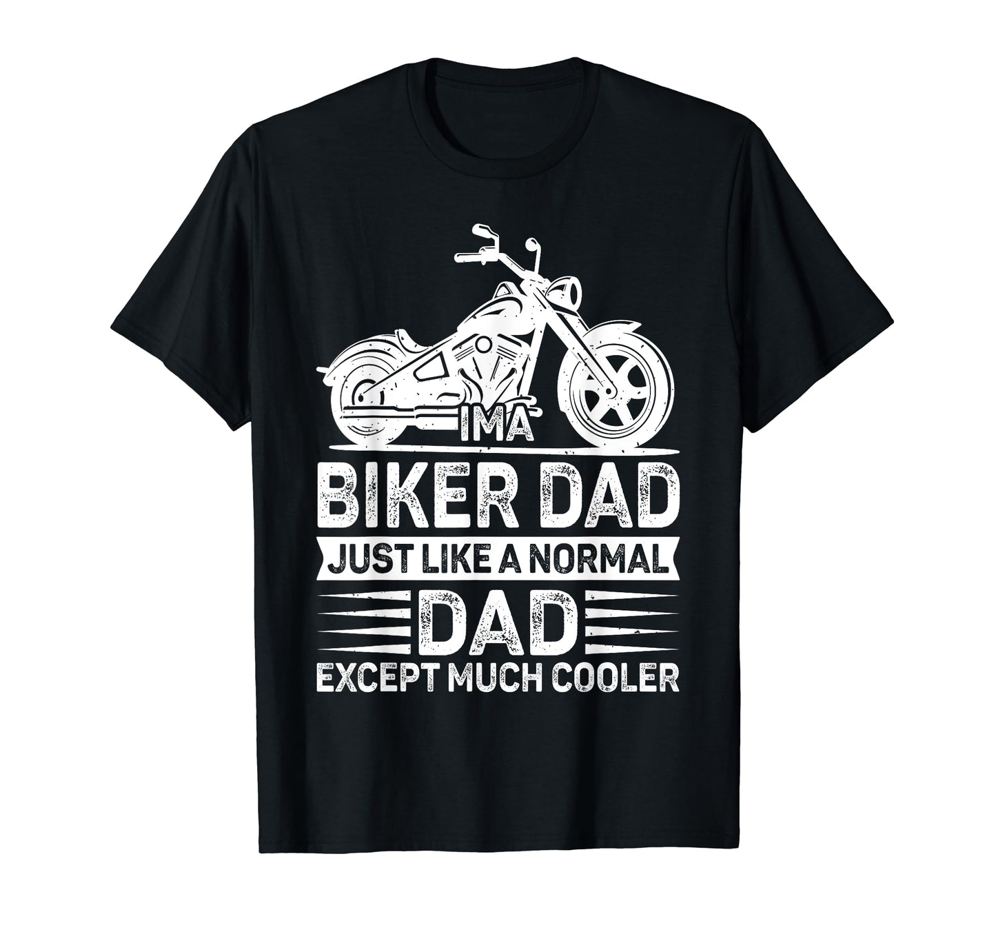 Biker Dad Motorcycle Father Rider T-Shirt - Custom Art Print Men Women - T-Shirt, Sweatshirt, Hoodie