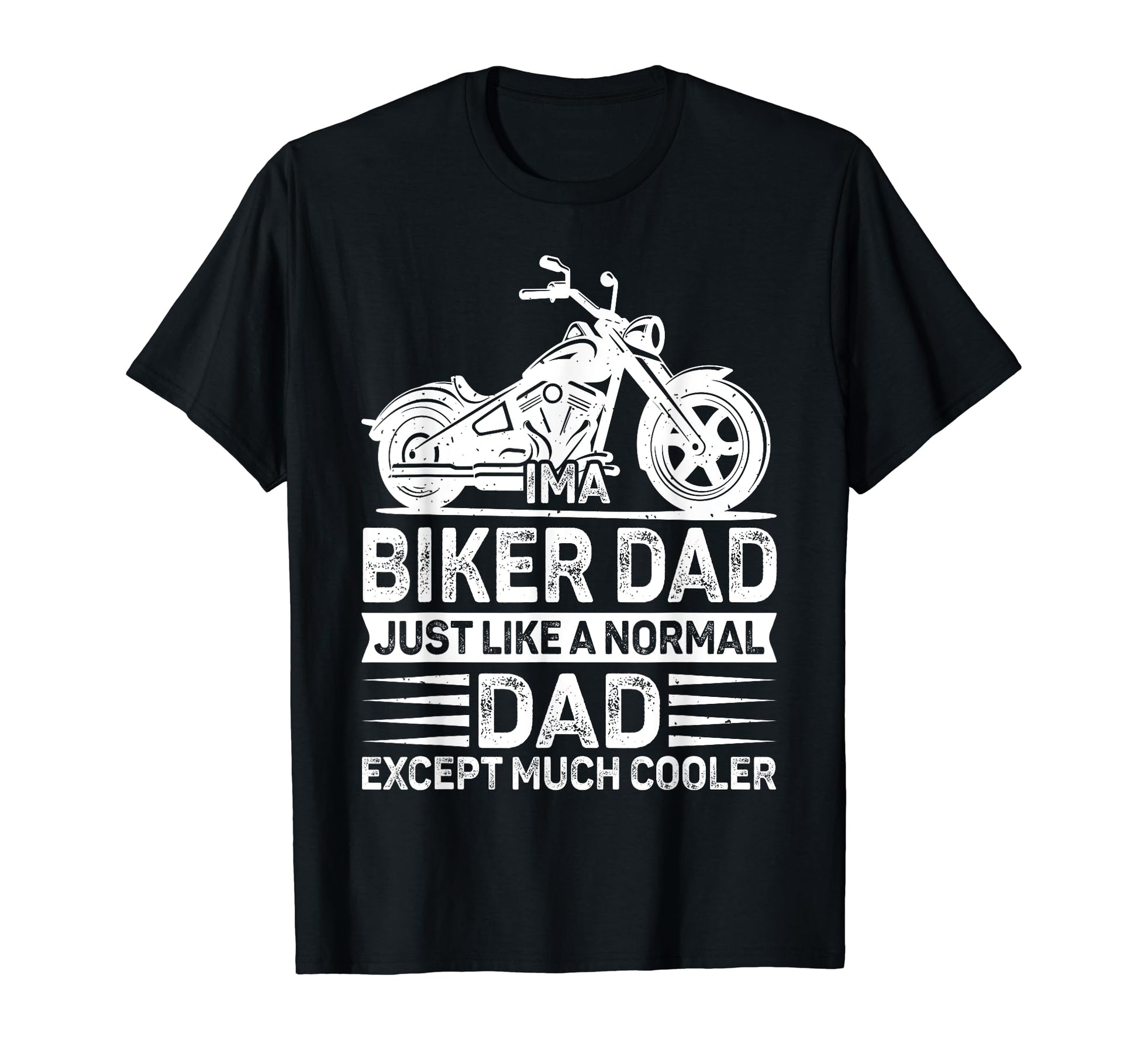 Biker Dad Motorcycle Father Rider T-Shirt - Custom Art Print Men Women - T-Shirt, Sweatshirt, Hoodie