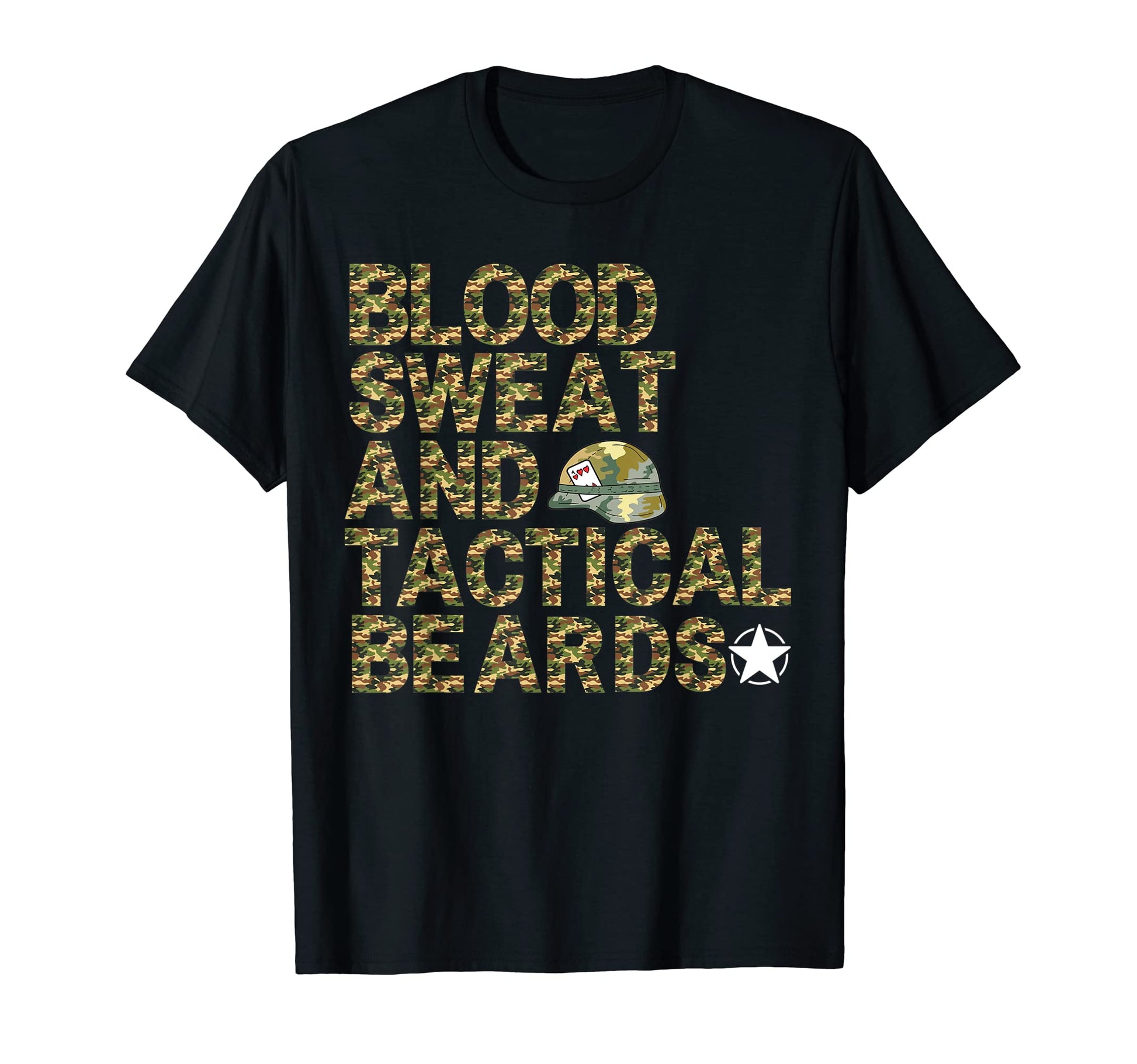 Mens Funny Bearded Military Army Armed T-Shirt - Aesthetic Graphic Unisex - T-Shirt, Sweatshirt, Hoodie