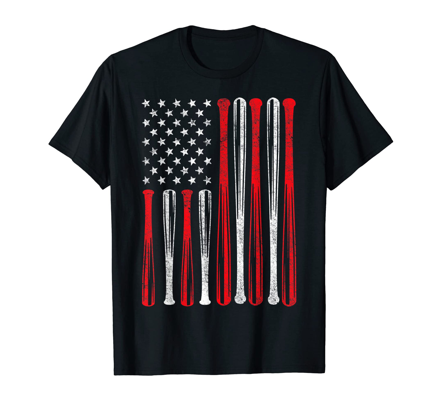 American Flag Baseball Dad 4Th July T-Shirt - Minimalist Print Unisex - T-Shirt, Sweatshirt, Hoodie