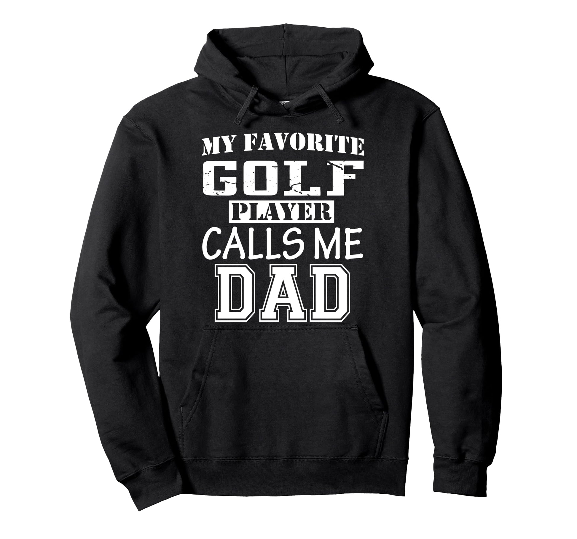 Funny Supportive Dad Golf Player Hoodie - Minimalist Print Men Women - T-Shirt, Sweatshirt, Hoodie