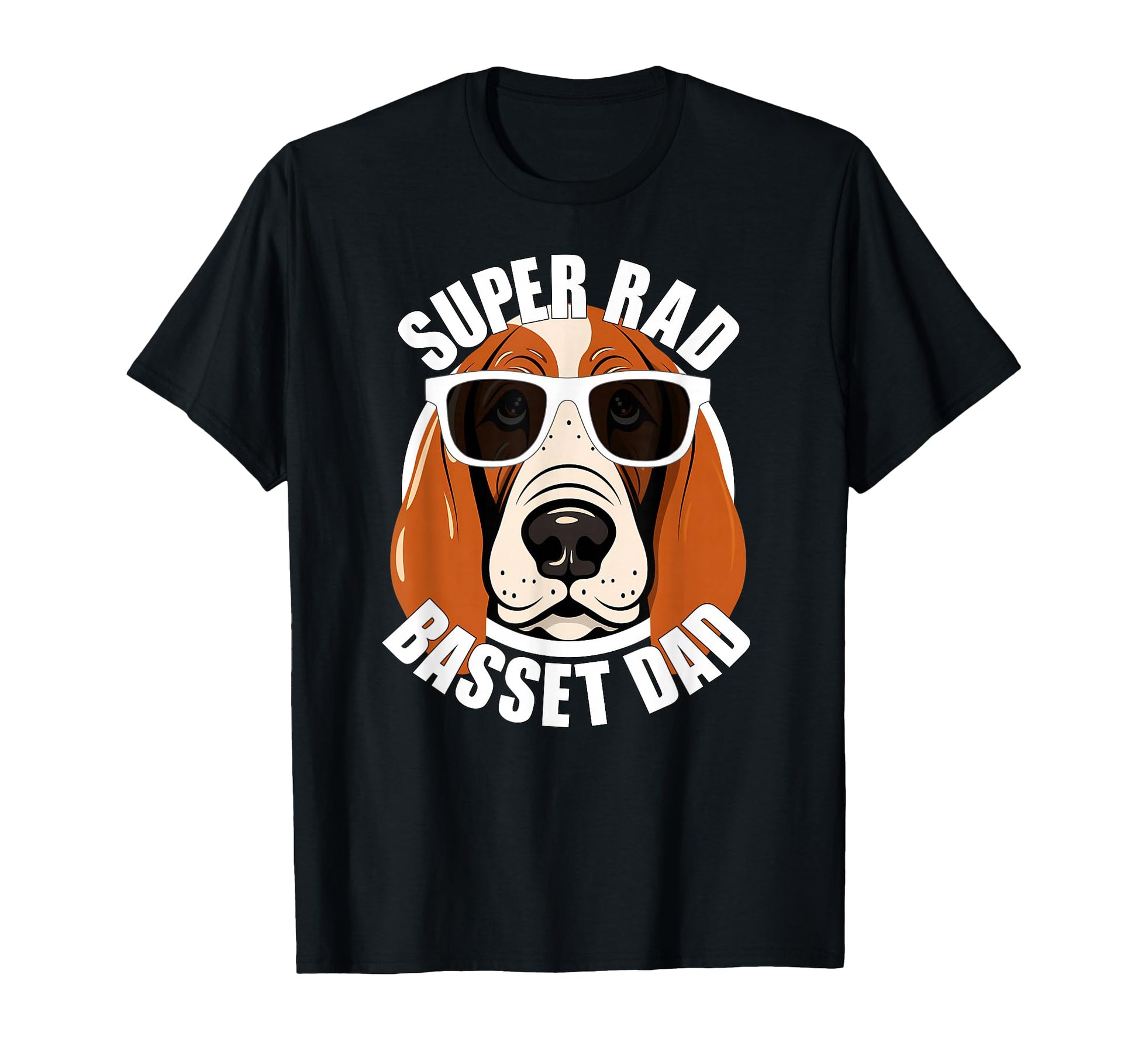 Basset Hound Dad Funny Fathers Day Mens T-Shirt - Graphic Print Men Women - T-Shirt, Sweatshirt, Hoodie