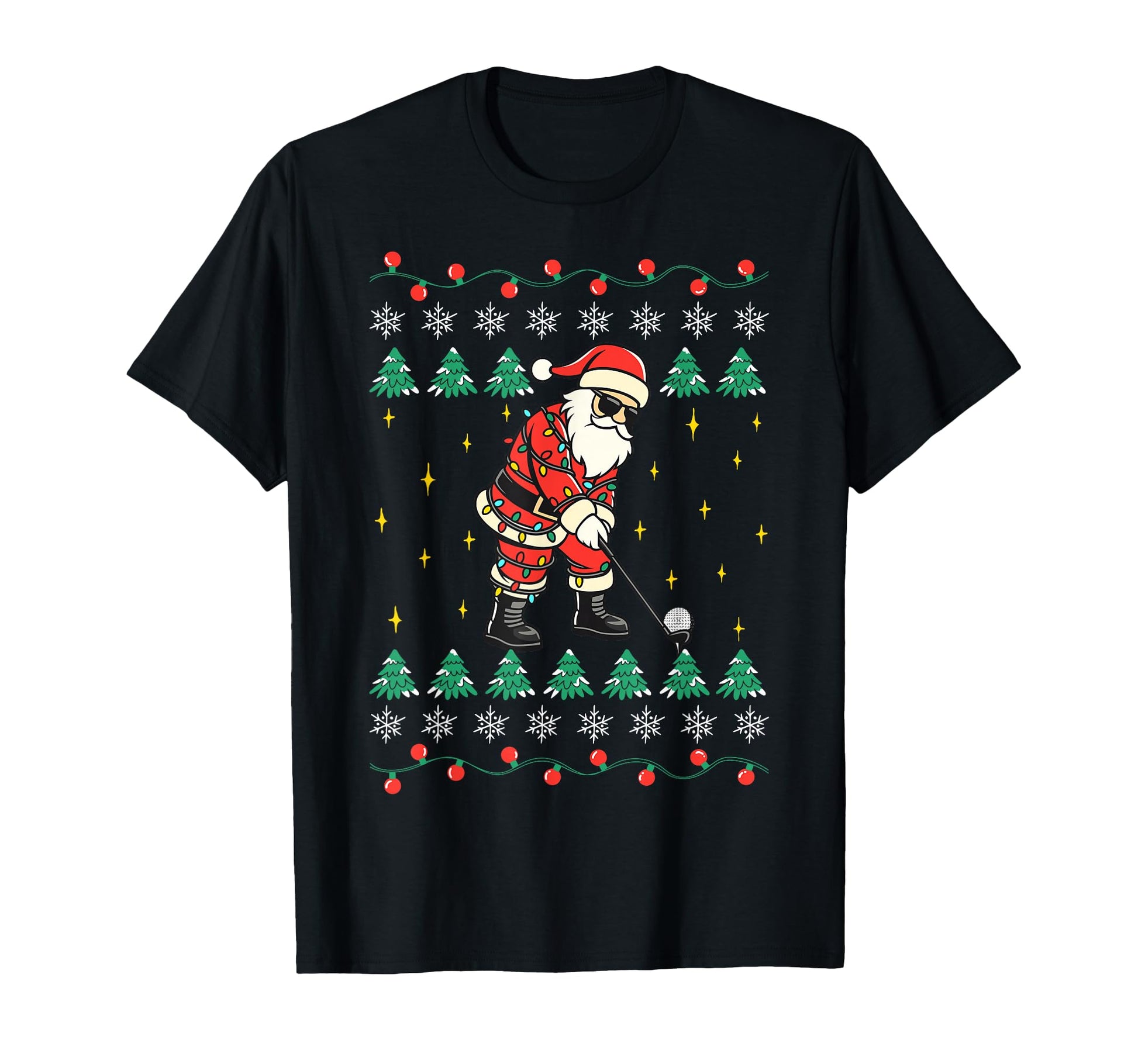 Funny Golf Santa Golfing Holiday T-Shirt - Streetwear Style for Adults - T-Shirt, Sweatshirt, Hoodie