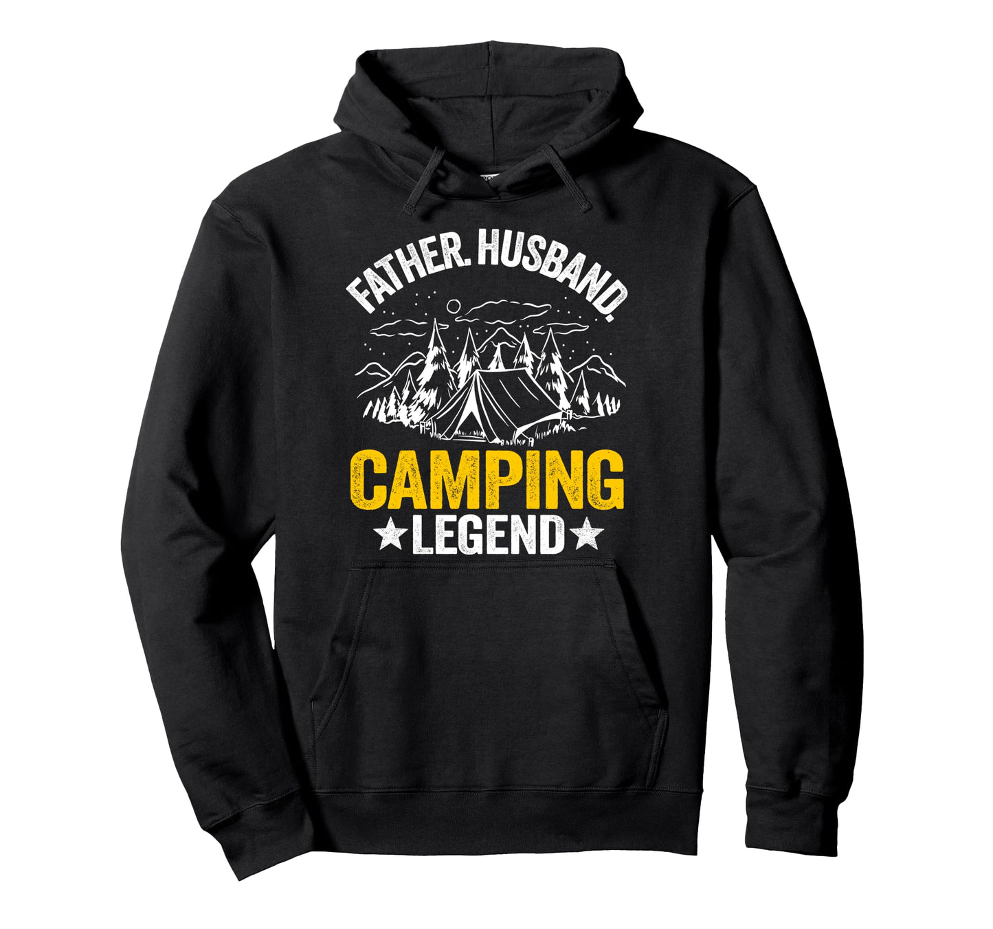 Father Husband Camping Legend Outdoor Hoodie - Fun Novelty Design Unisex - T-Shirt, Sweatshirt, Hoodie