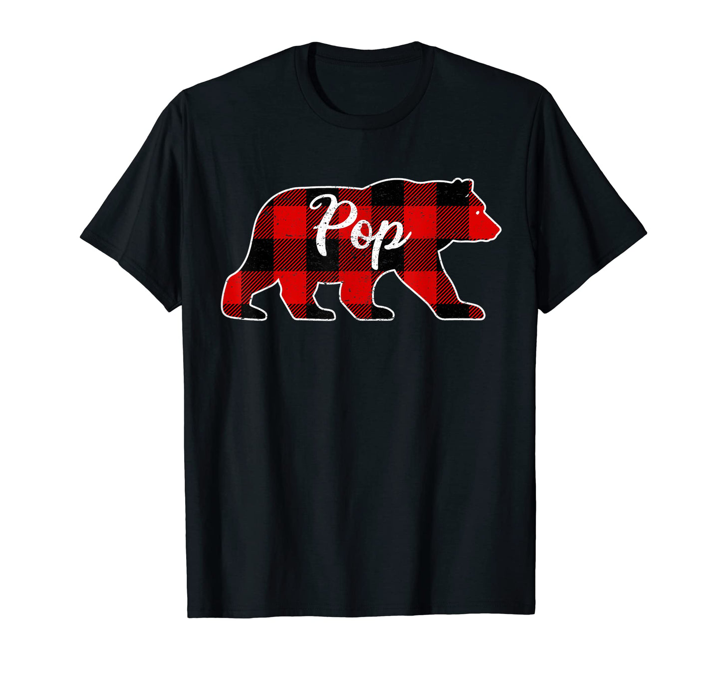 Pop Bear Family Buffalo Plaid T-Shirt - Casual Everyday Wear for Adults - T-Shirt, Sweatshirt, Hoodie
