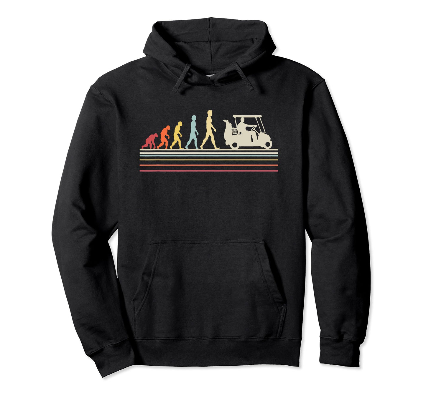 Human Evolution Golf Funny Golf Dad Hoodie - Custom Art Print Men Women - T-Shirt, Sweatshirt, Hoodie